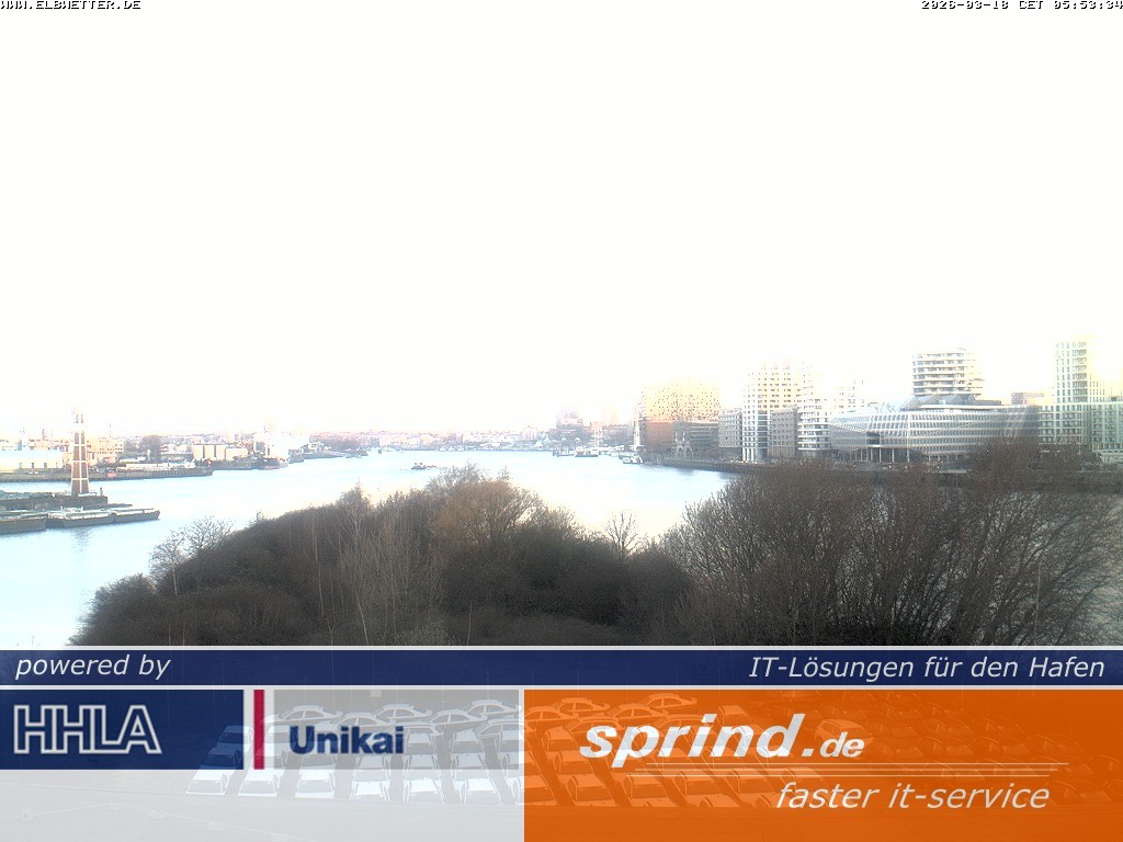 Archived image Webcam Hamburg Cruise Center