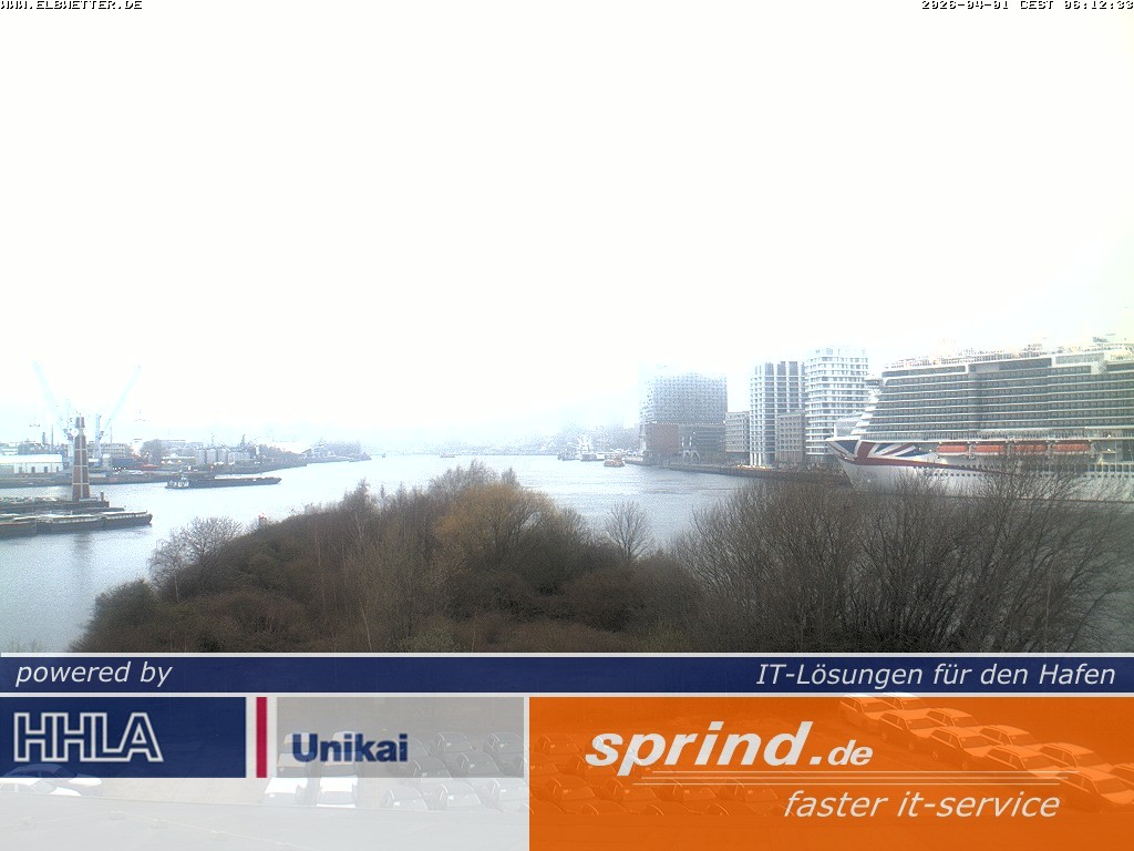 Archiv Foto Webcam Hamburg: Cruise Center Hafencity