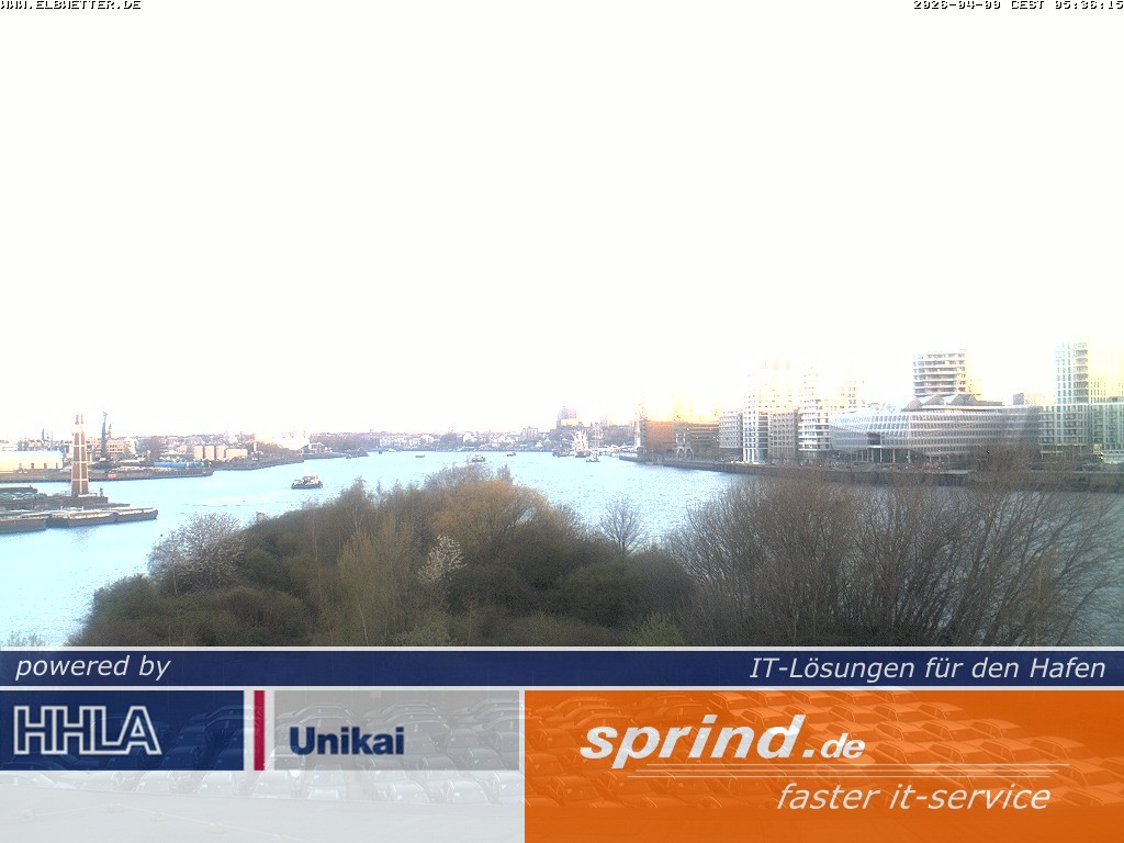 Archived image Webcam Hamburg Cruise Center