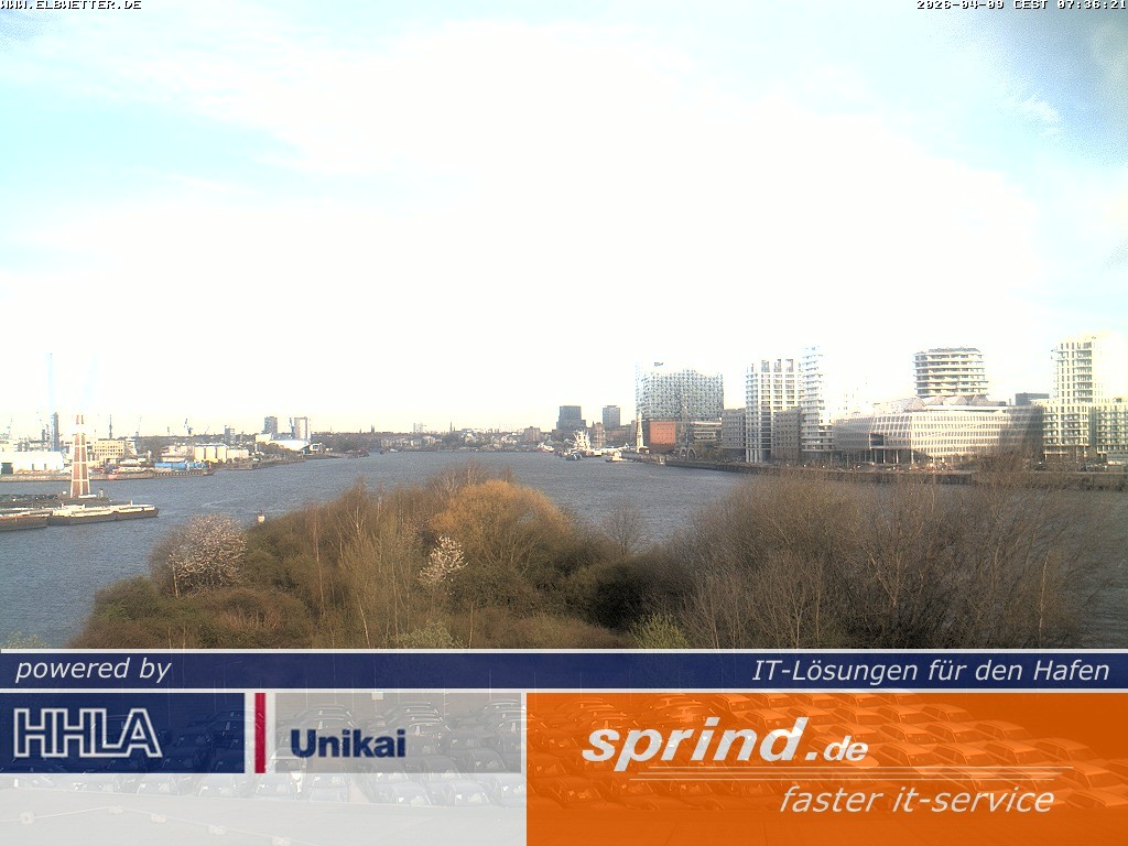 Archived image Webcam Hamburg Cruise Center