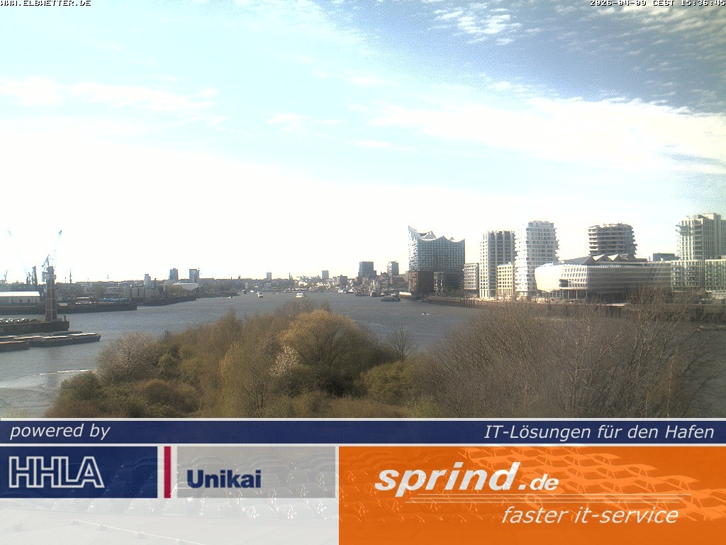 Archived image Webcam Hamburg Cruise Center