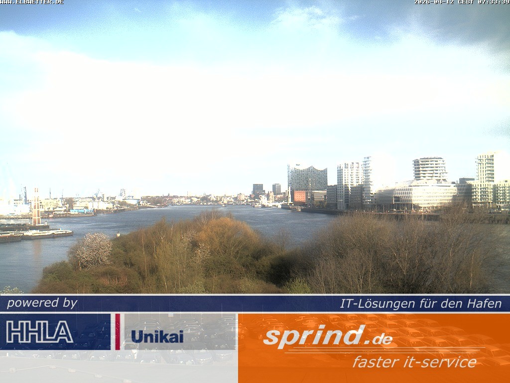 Archived image Webcam Hamburg Cruise Center