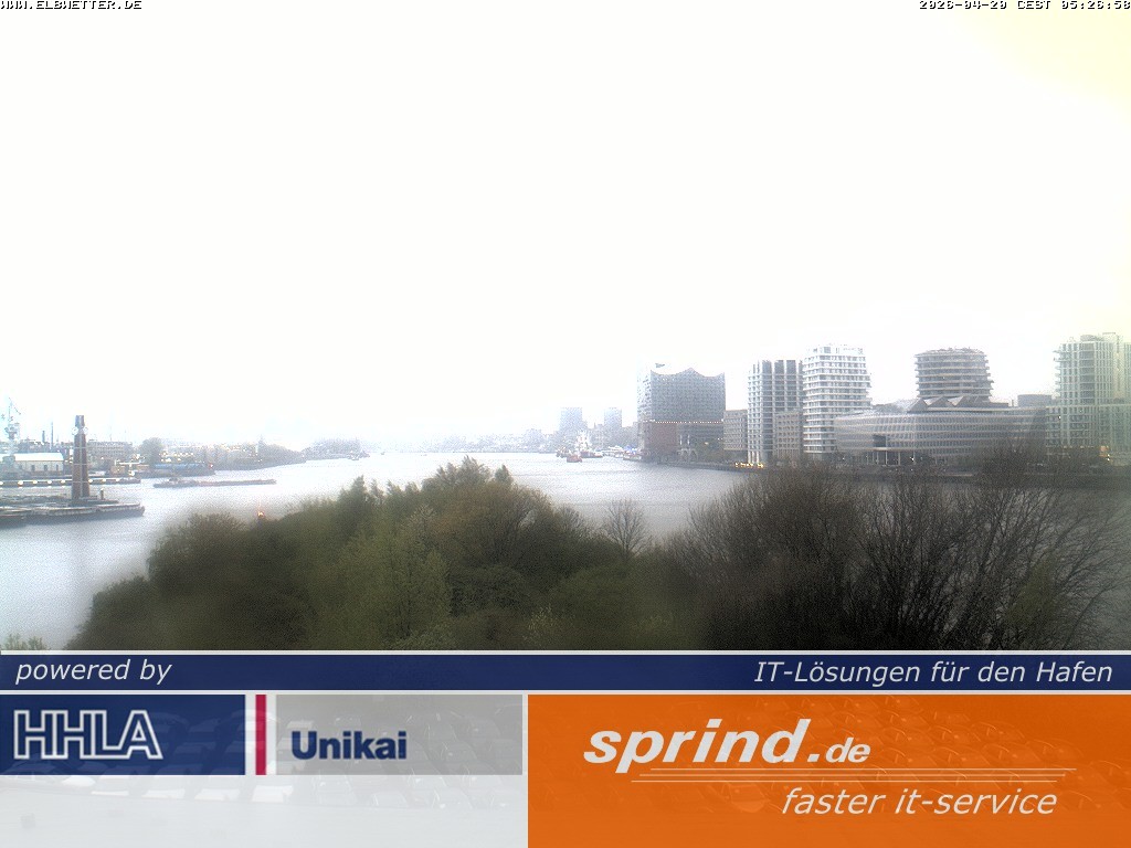 Archived image Webcam Hamburg Cruise Center