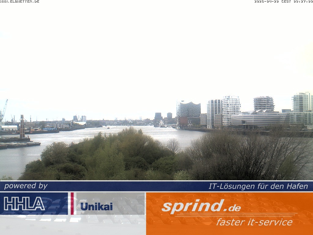 Archived image Webcam Hamburg Cruise Center