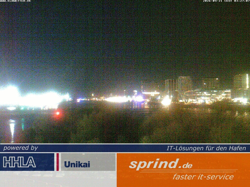 Archived image Webcam Hamburg Cruise Center