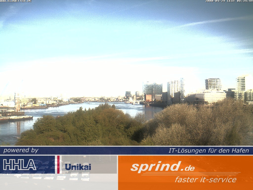 Archived image Webcam Hamburg Cruise Center