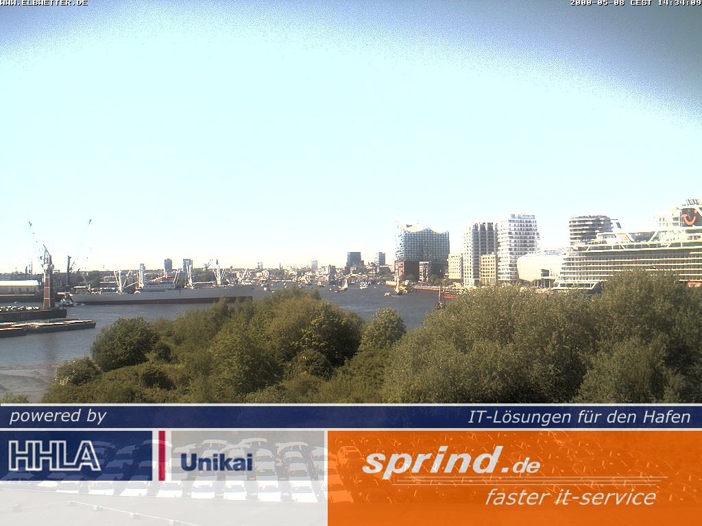 Archived image Webcam Hamburg Cruise Center
