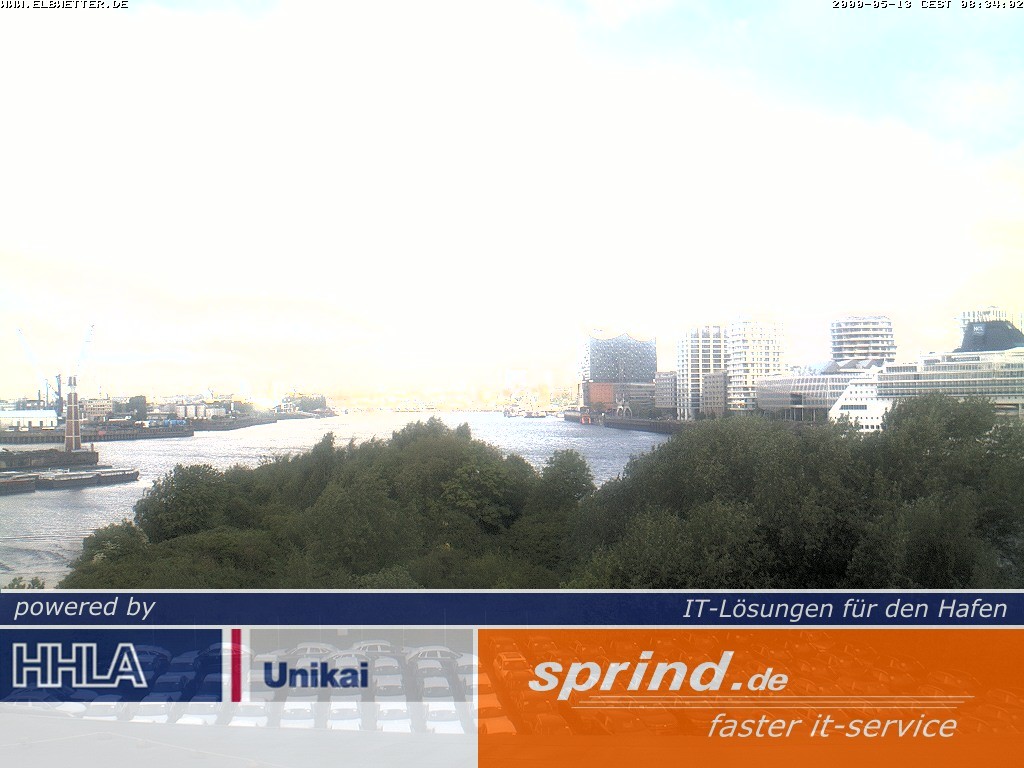 Archived image Webcam Hamburg Cruise Center