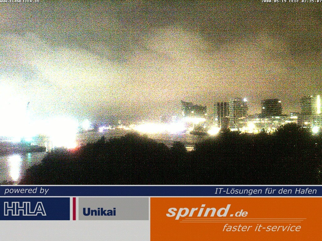 Archived image Webcam Hamburg Cruise Center