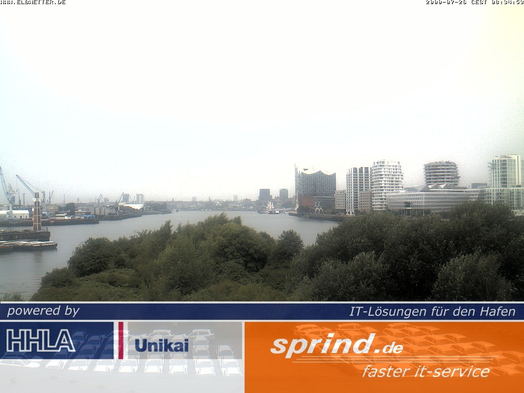 Archived image Webcam Hamburg Cruise Center