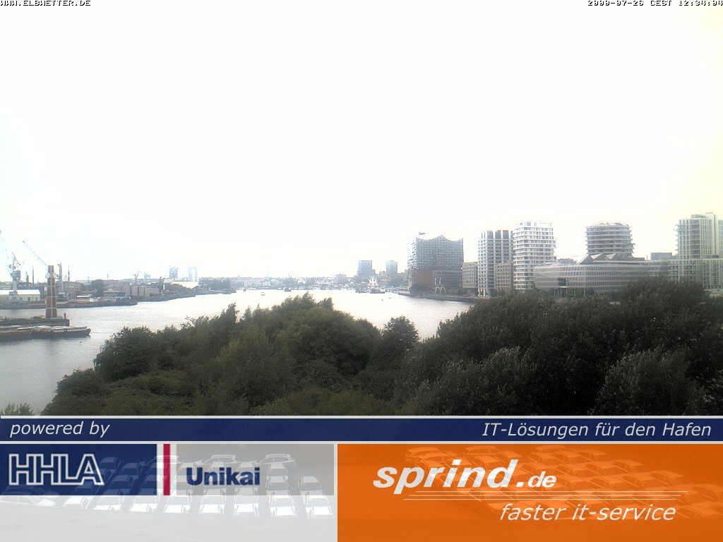 Archived image Webcam Hamburg Cruise Center