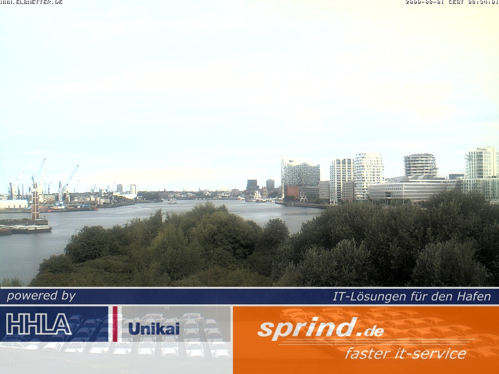 Archived image Webcam Hamburg Cruise Center