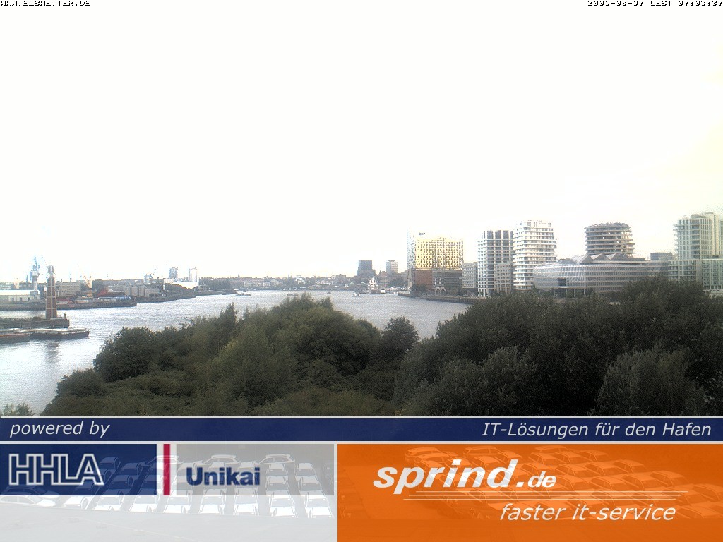 Archived image Webcam Hamburg Cruise Center