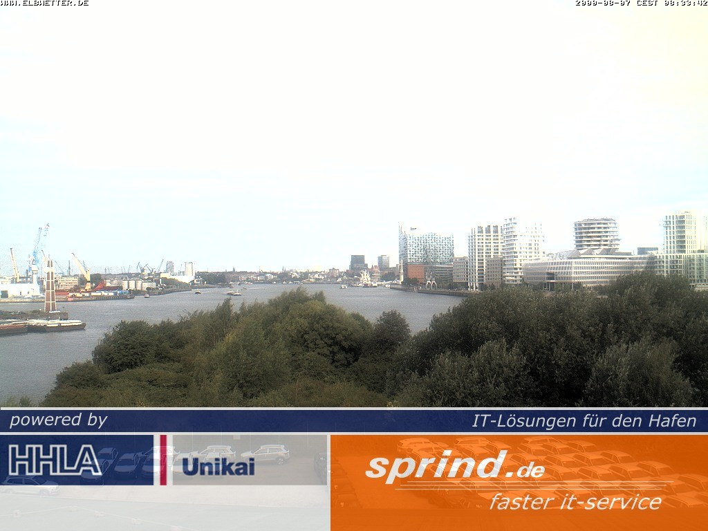 Archived image Webcam Hamburg Cruise Center