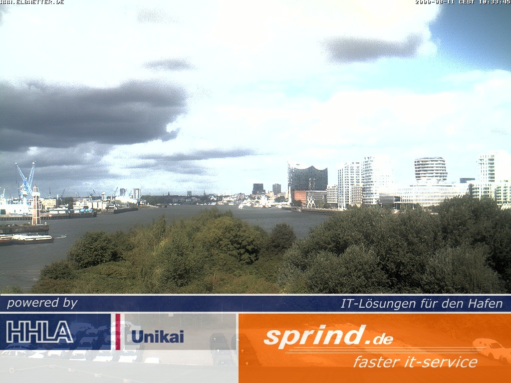 Archived image Webcam Hamburg Cruise Center