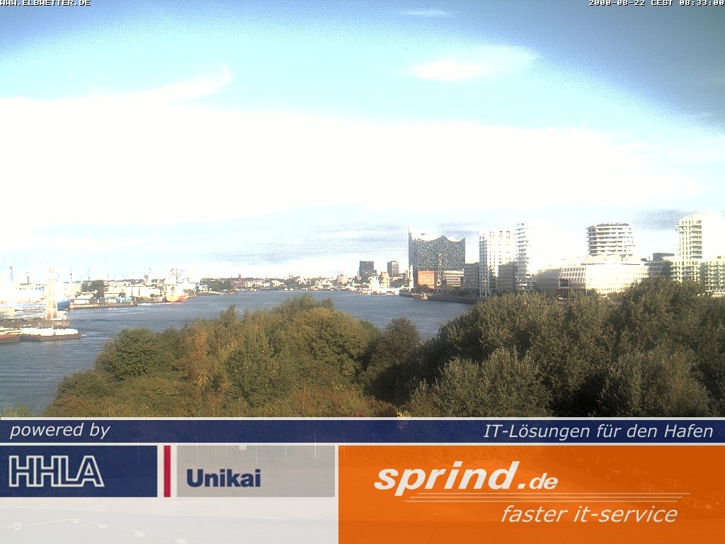 Archived image Webcam Hamburg Cruise Center