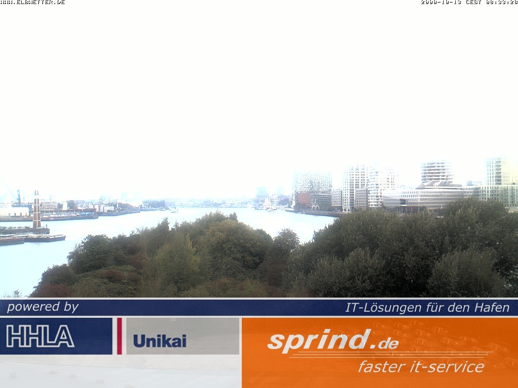 Archived image Webcam Hamburg Cruise Center