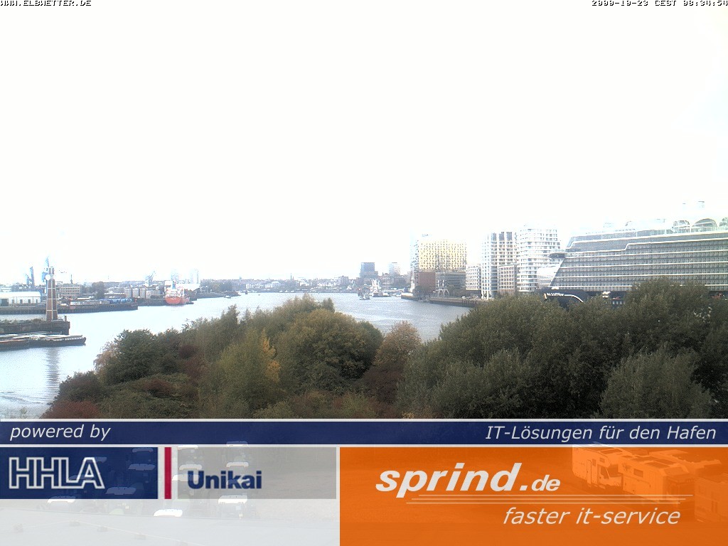Archived image Webcam Hamburg Cruise Center