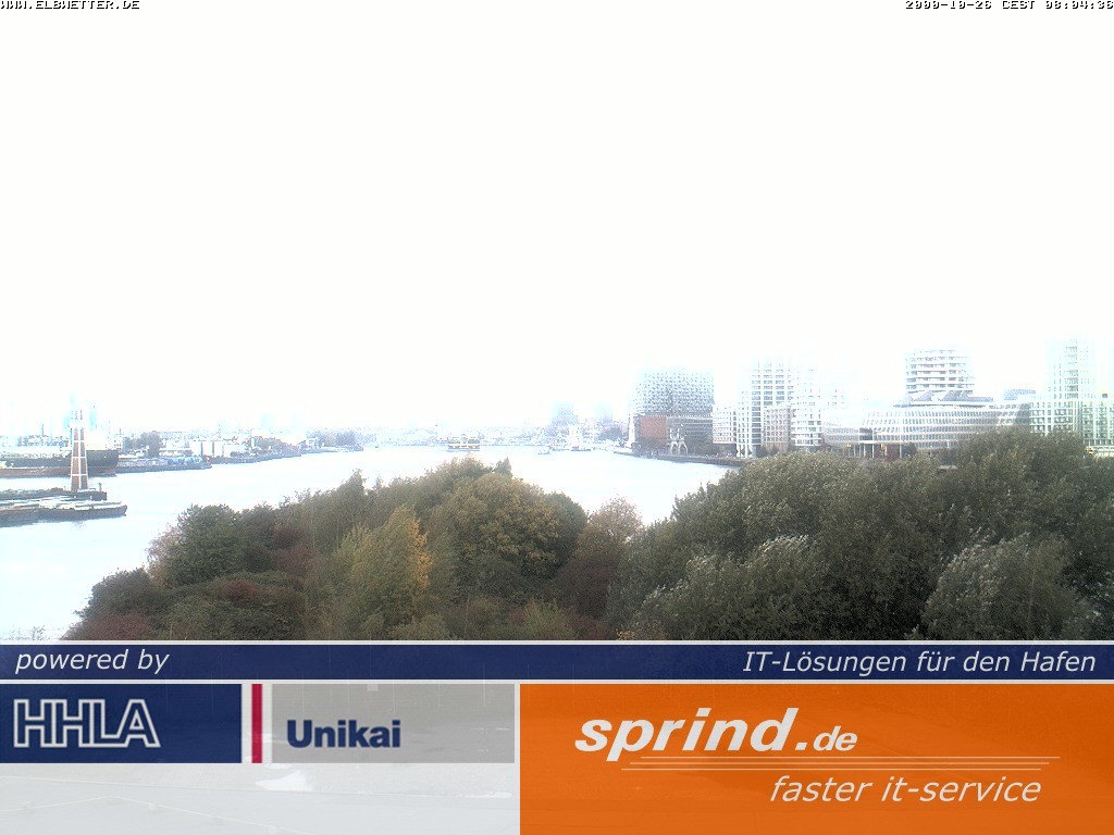 Archived image Webcam Hamburg Cruise Center