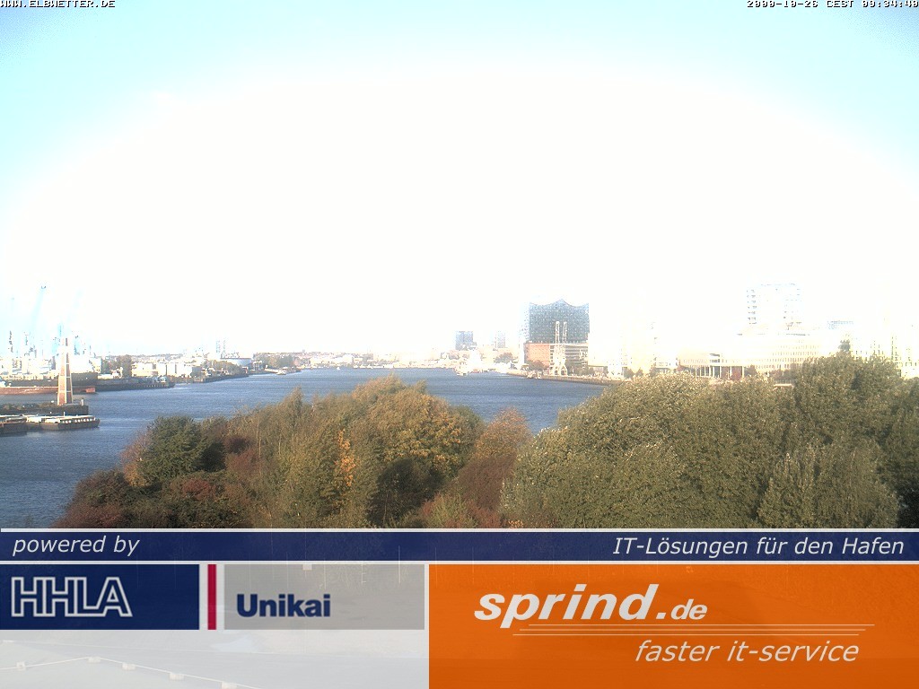 Archived image Webcam Hamburg Cruise Center