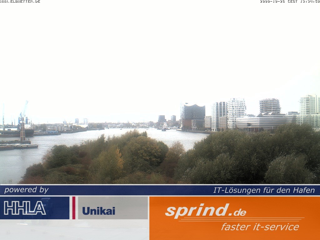 Archived image Webcam Hamburg Cruise Center