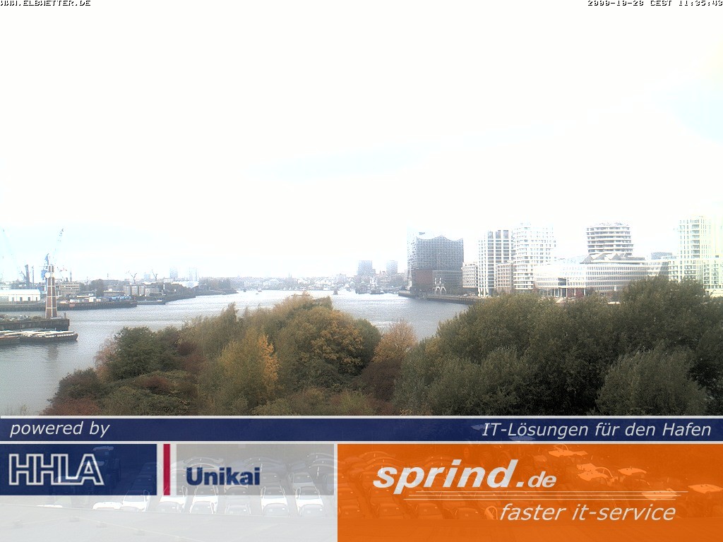 Archived image Webcam Hamburg Cruise Center