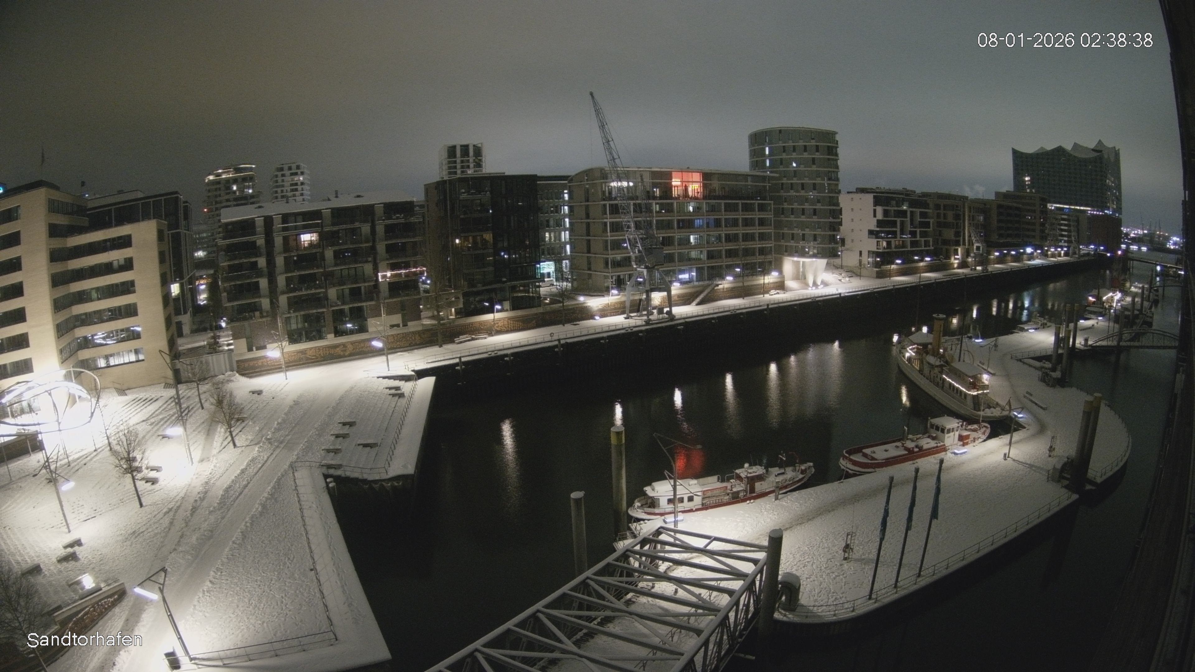 Archiv Foto Webcam Hamburg: HafenCity und Elbphilharmonie
