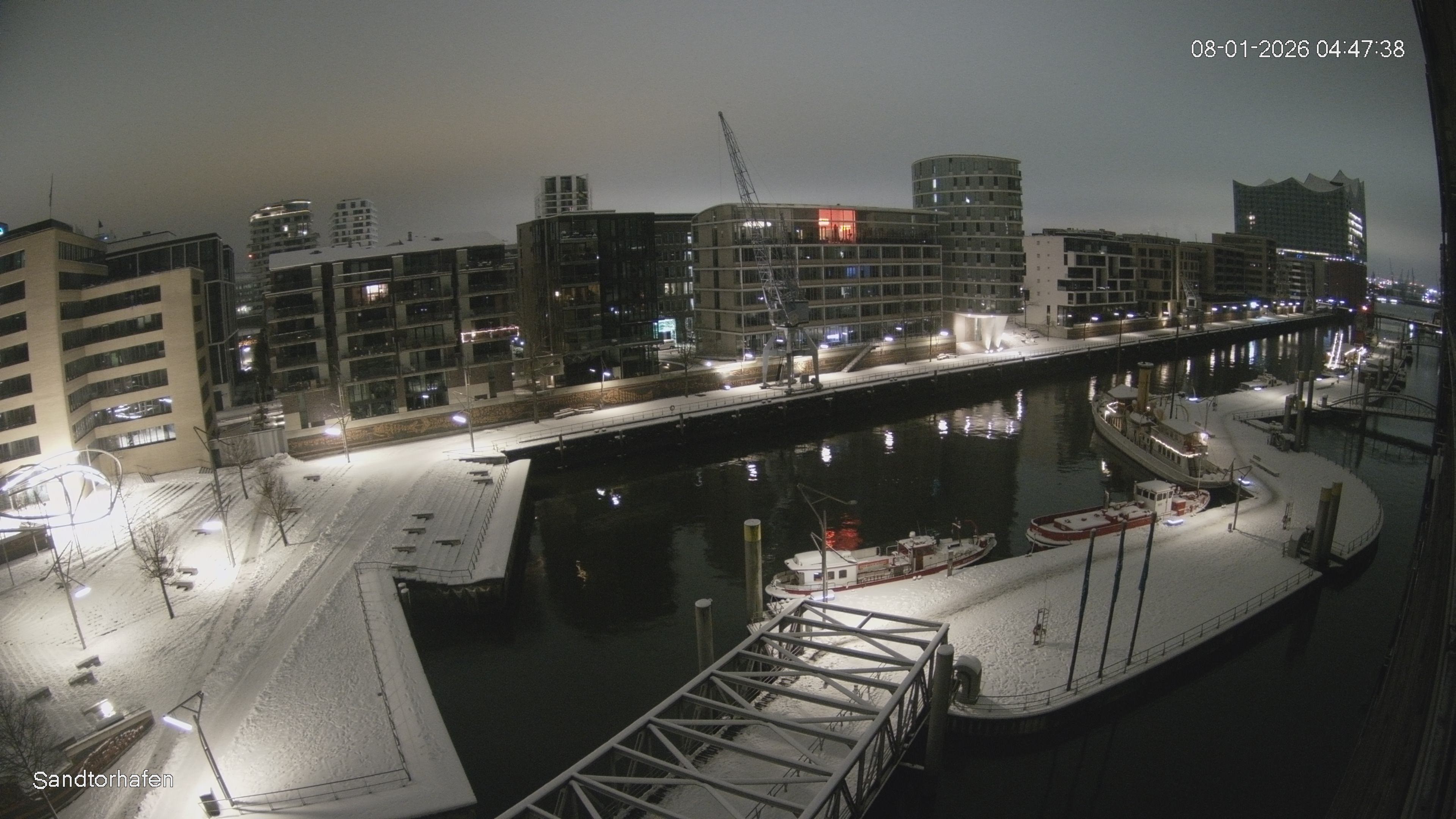 Archiv Foto Webcam Hamburg: HafenCity und Elbphilharmonie