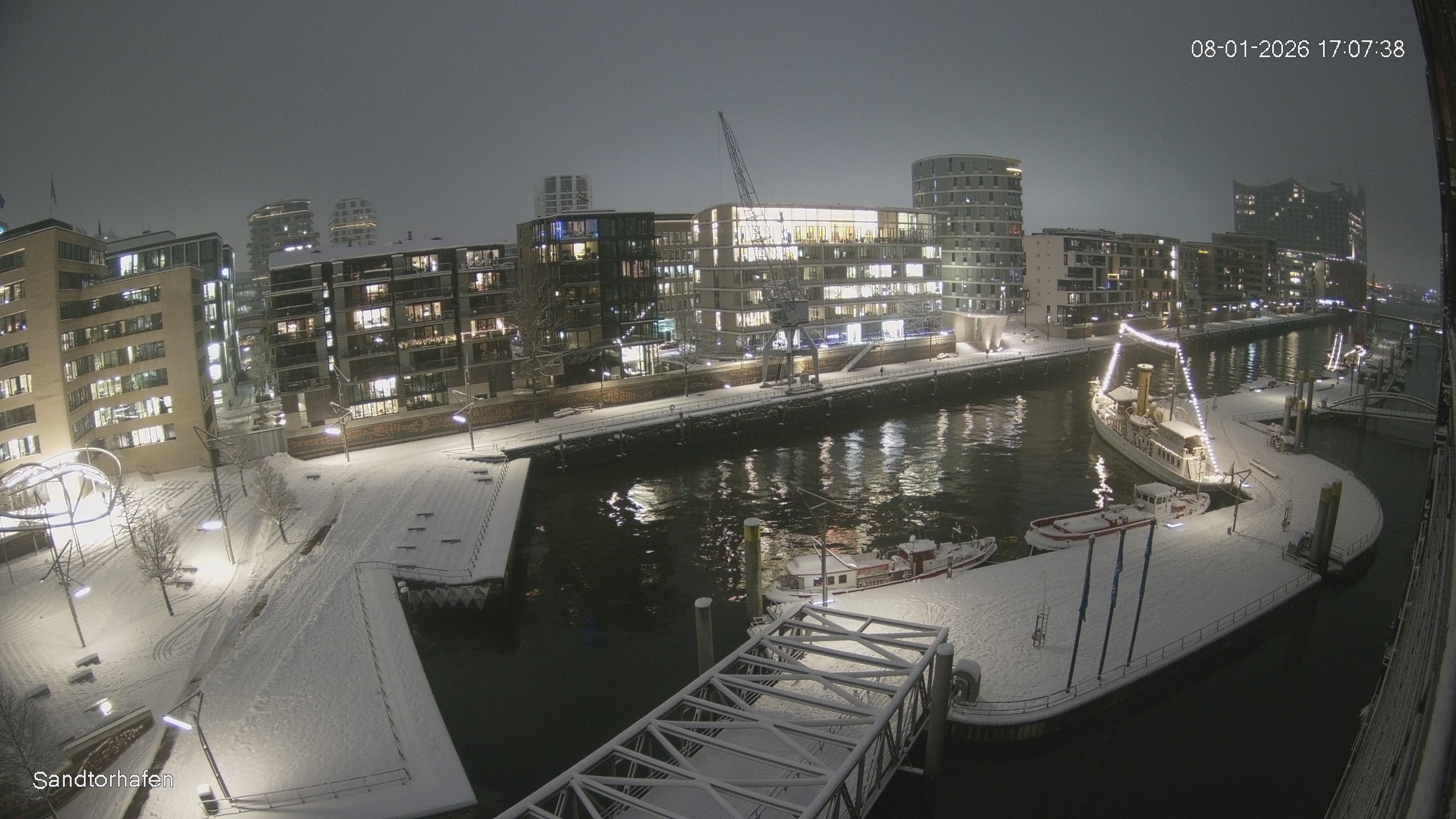 Archiv Foto Webcam Hamburg: HafenCity und Elbphilharmonie