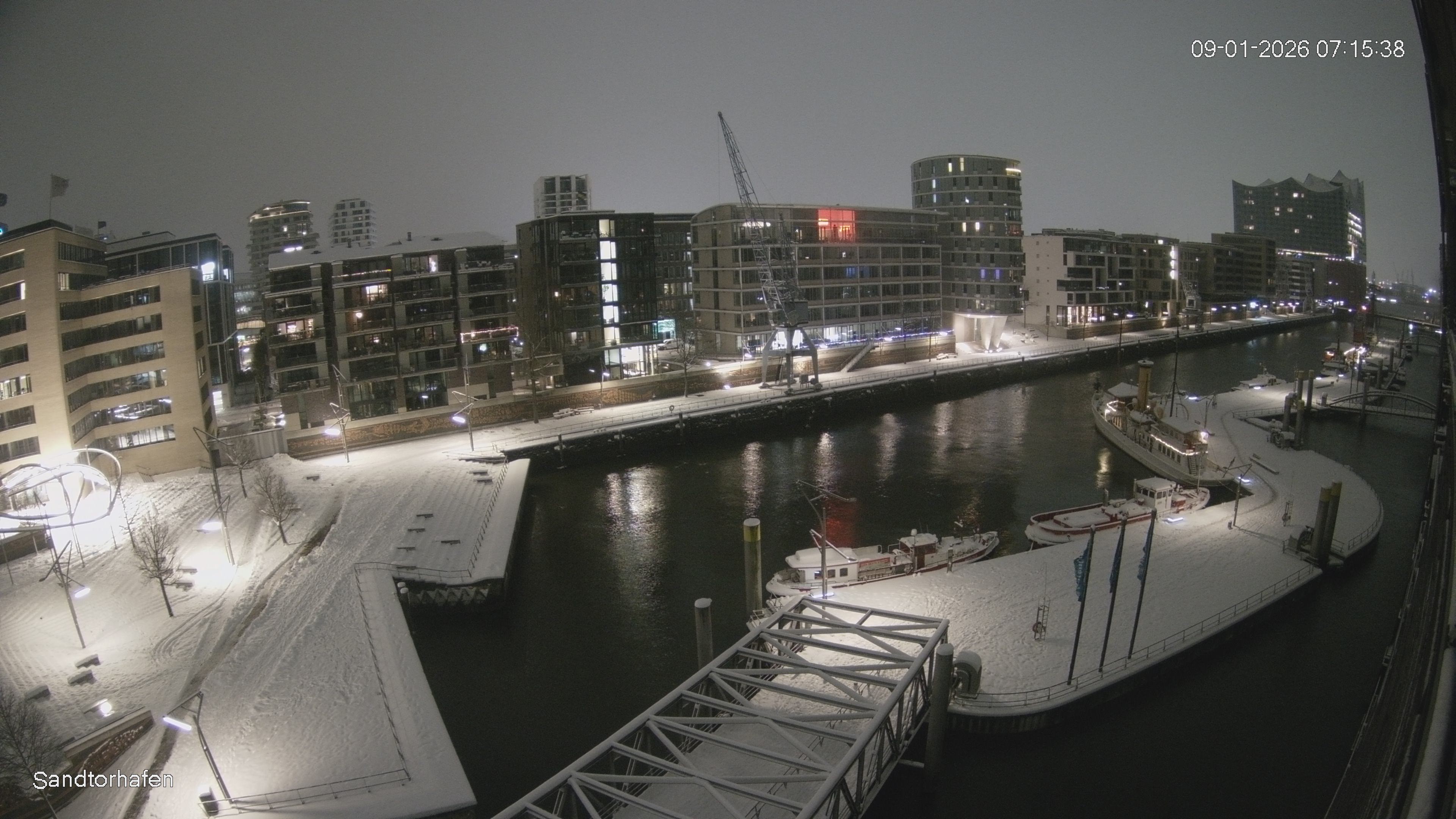 Archiv Foto Webcam Hamburg: HafenCity und Elbphilharmonie