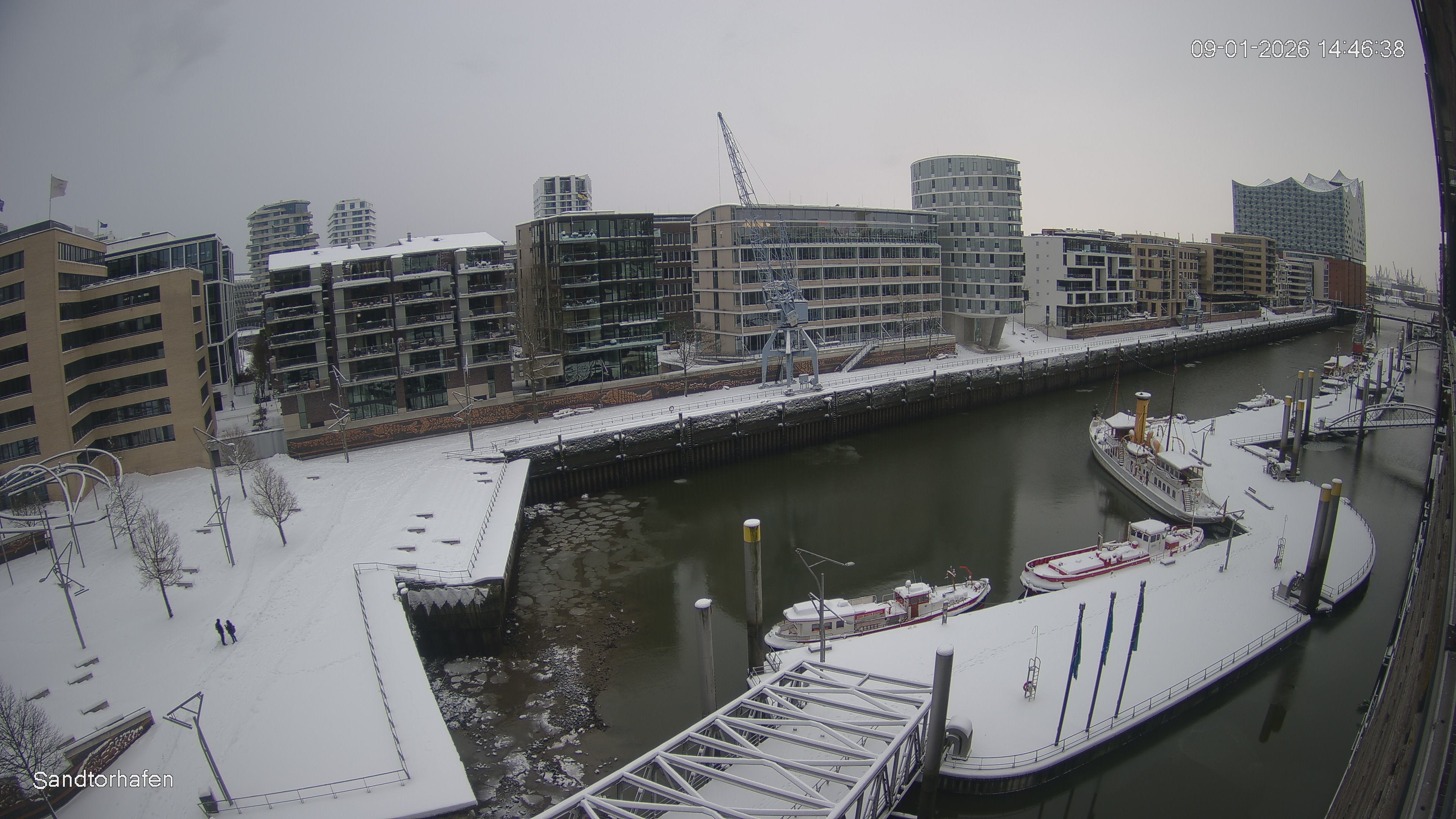 Archiv Foto Webcam Hamburg: HafenCity und Elbphilharmonie