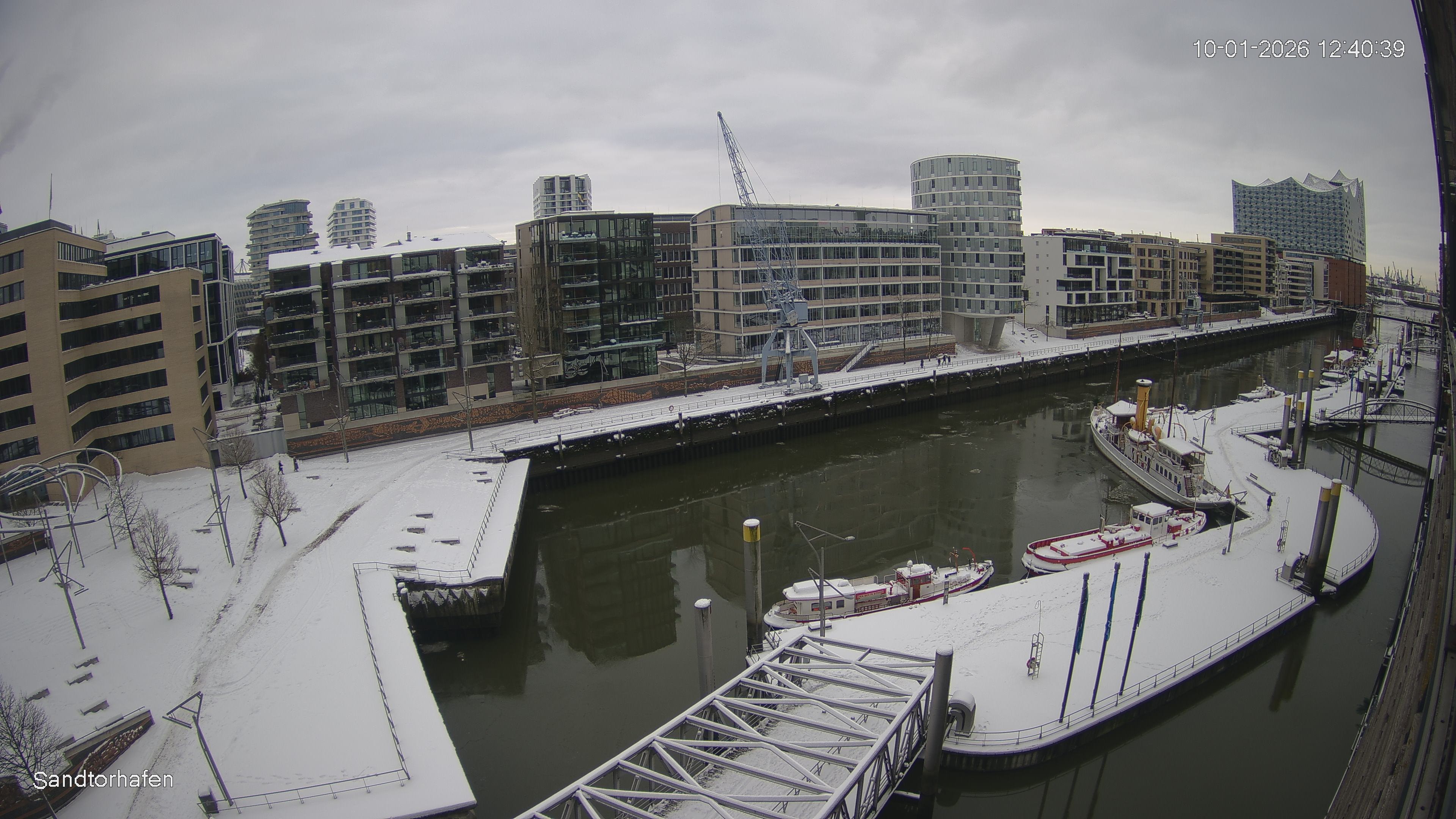 Archiv Foto Webcam Hamburg: HafenCity und Elbphilharmonie