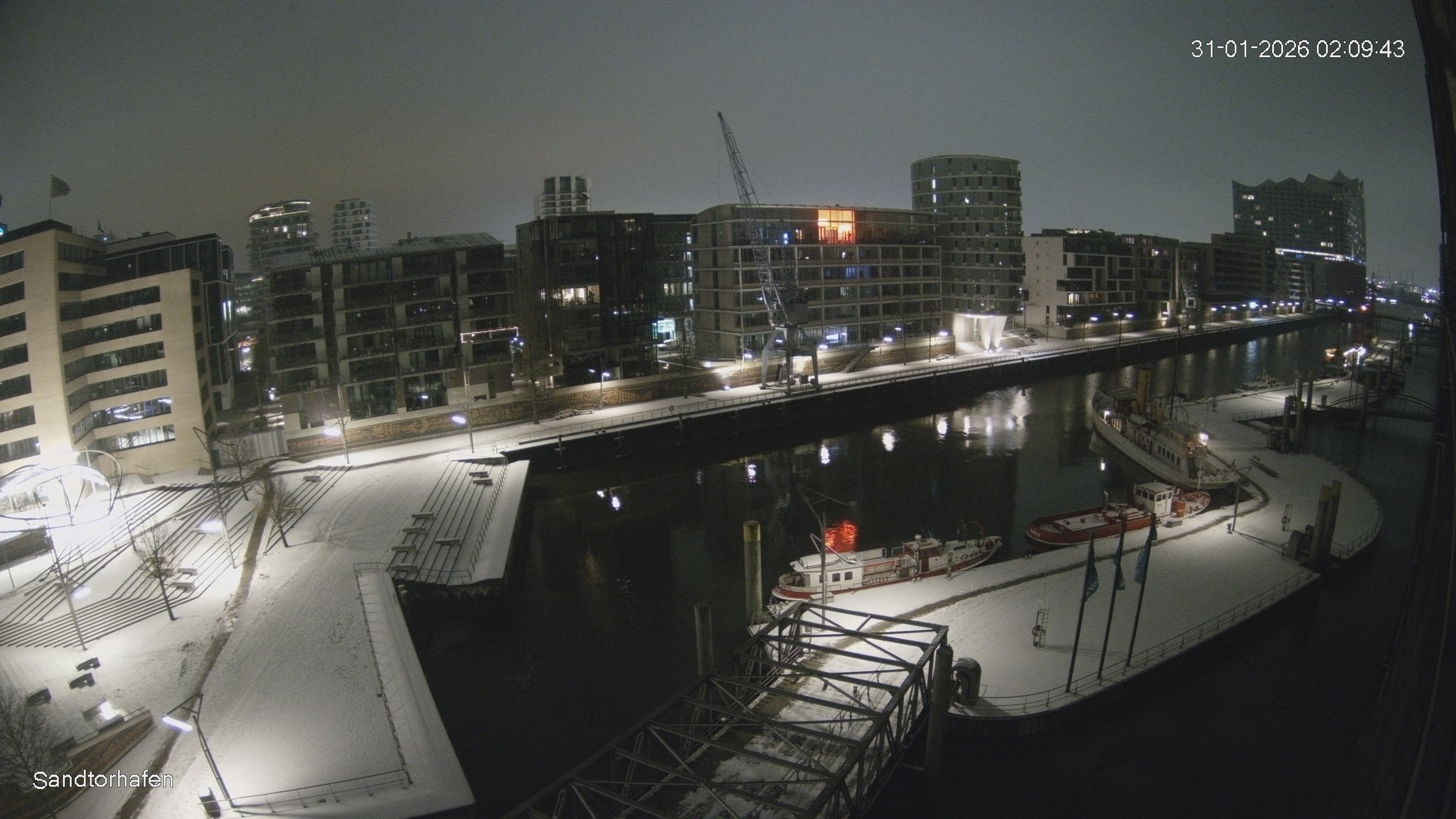 Archiv Foto Webcam Hamburg: HafenCity und Elbphilharmonie