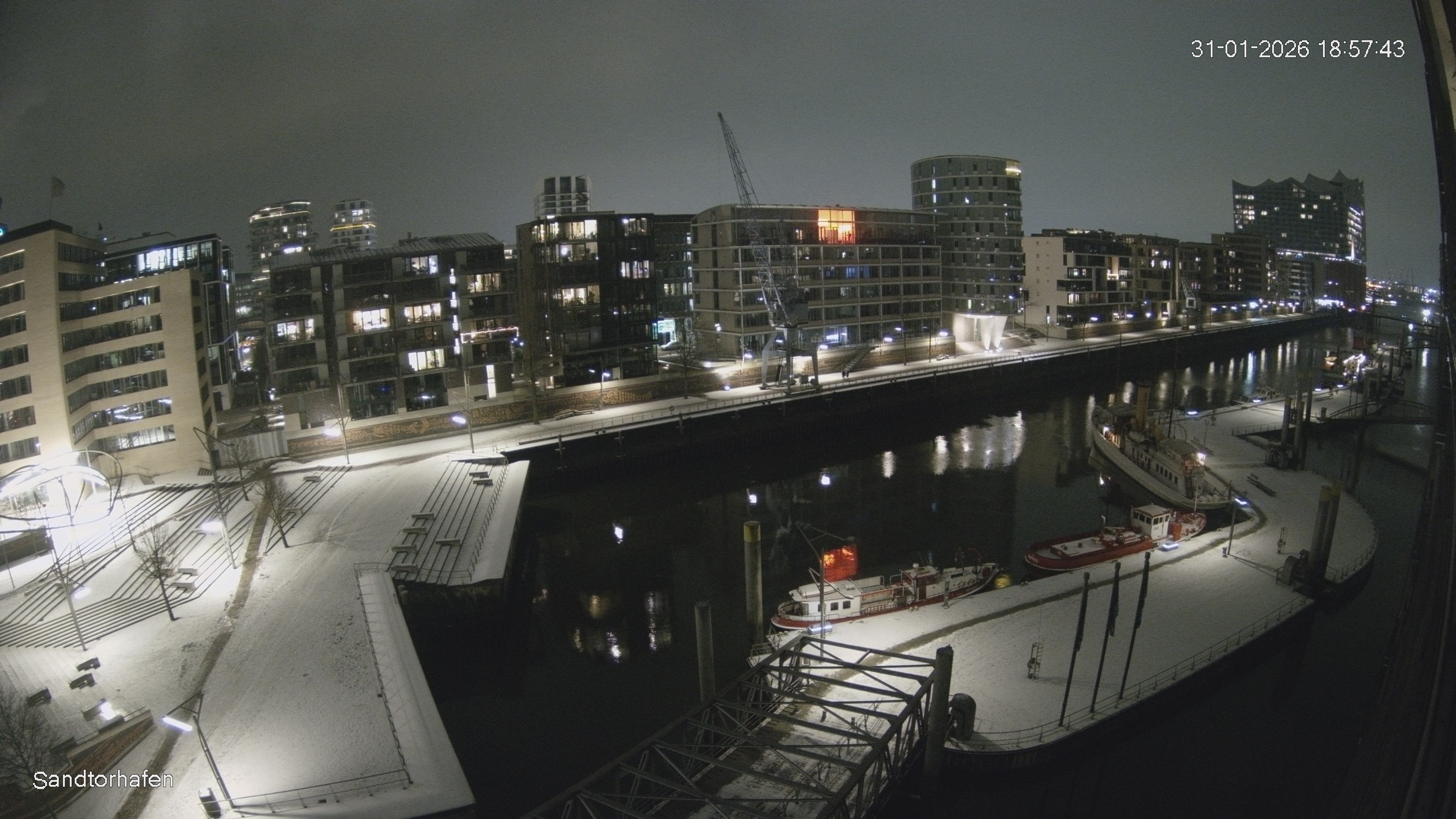 Archiv Foto Webcam Hamburg: HafenCity und Elbphilharmonie