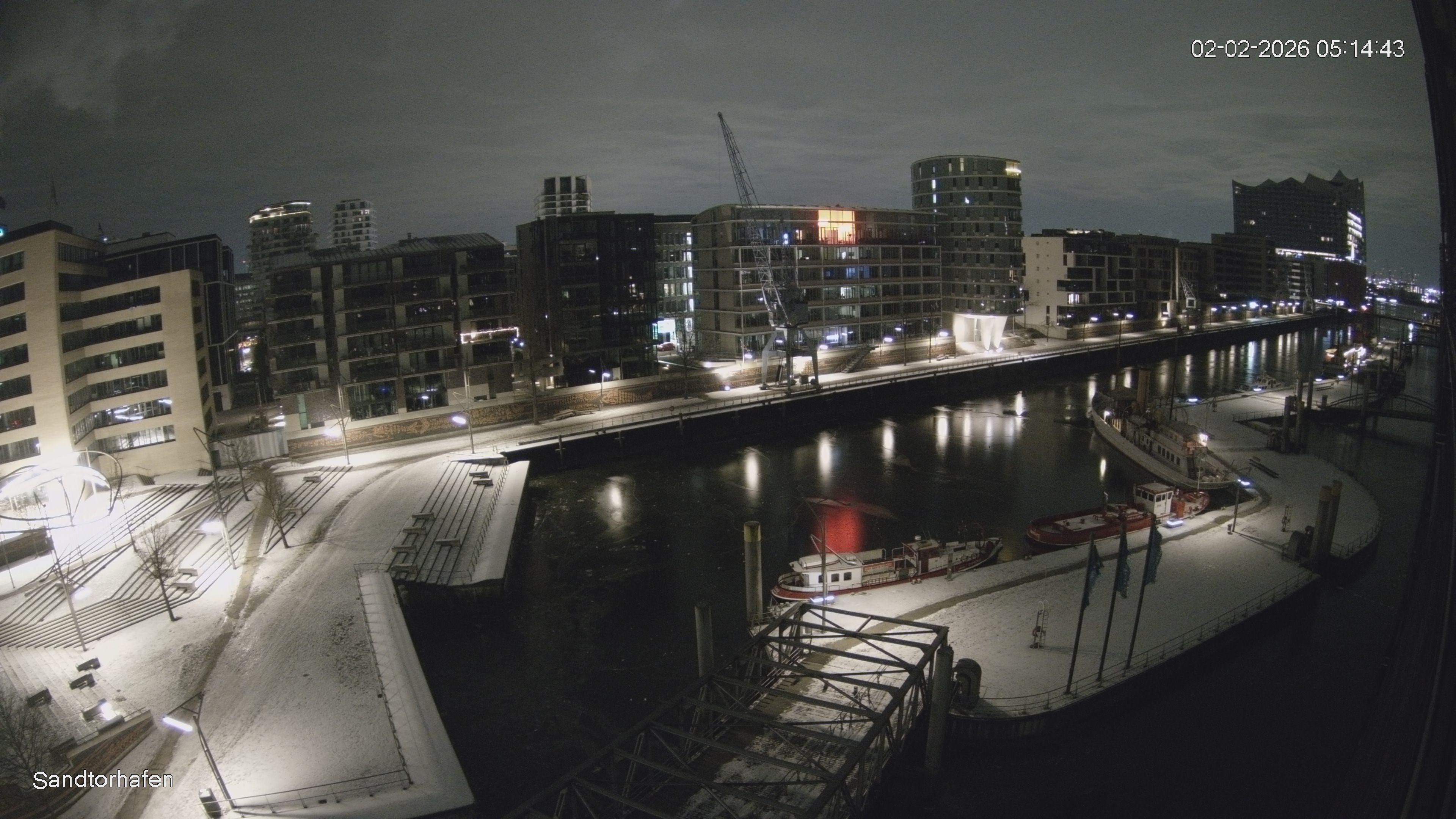 Archiv Foto Webcam Hamburg: HafenCity und Elbphilharmonie
