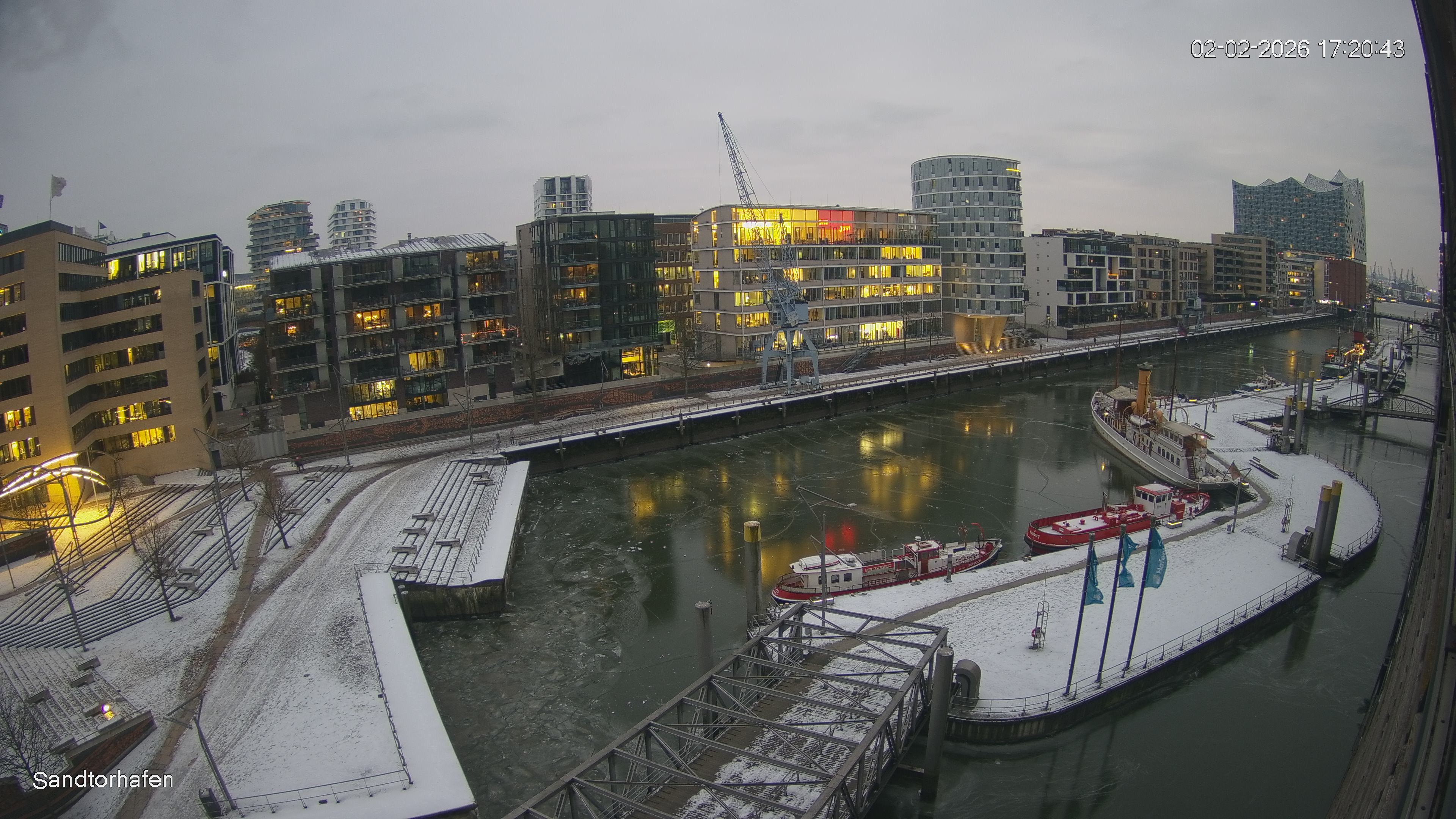 Archiv Foto Webcam Hamburg: HafenCity und Elbphilharmonie