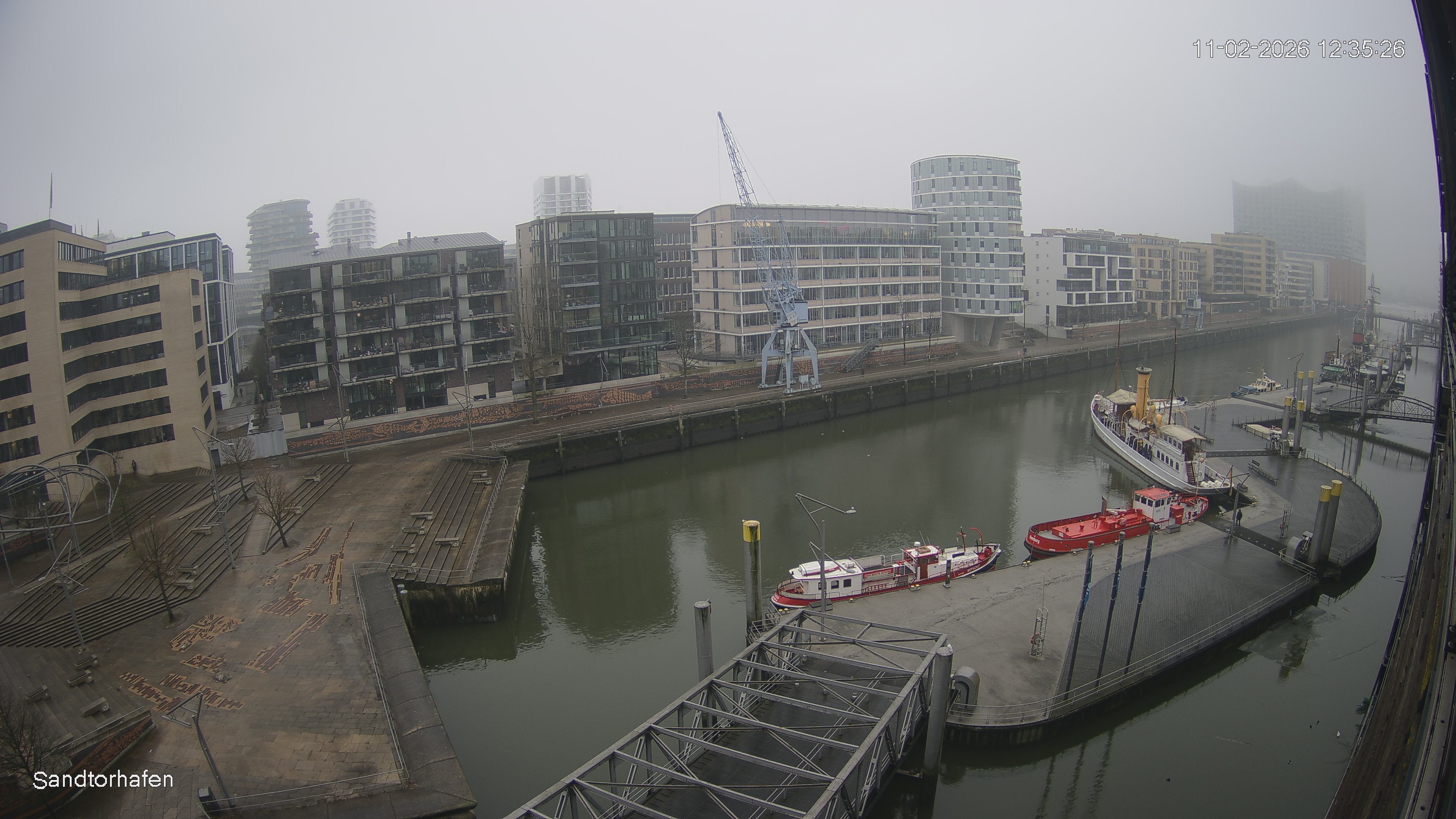 Archiv Foto Webcam Hamburg: HafenCity und Elbphilharmonie