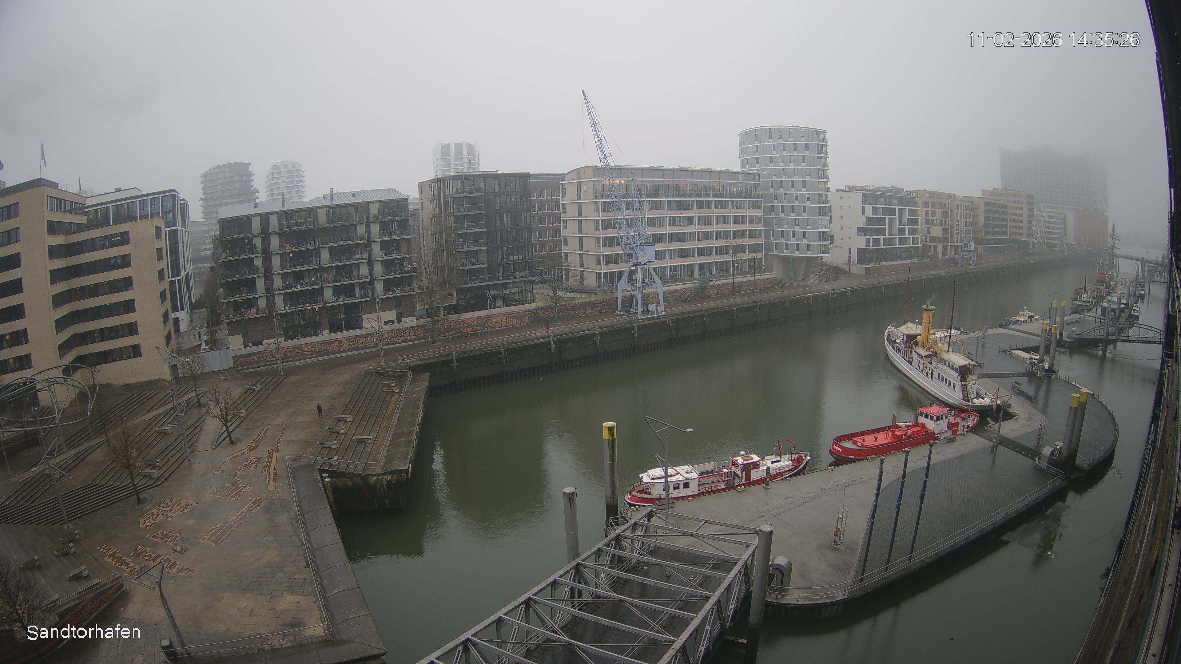 Archiv Foto Webcam Hamburg: HafenCity und Elbphilharmonie