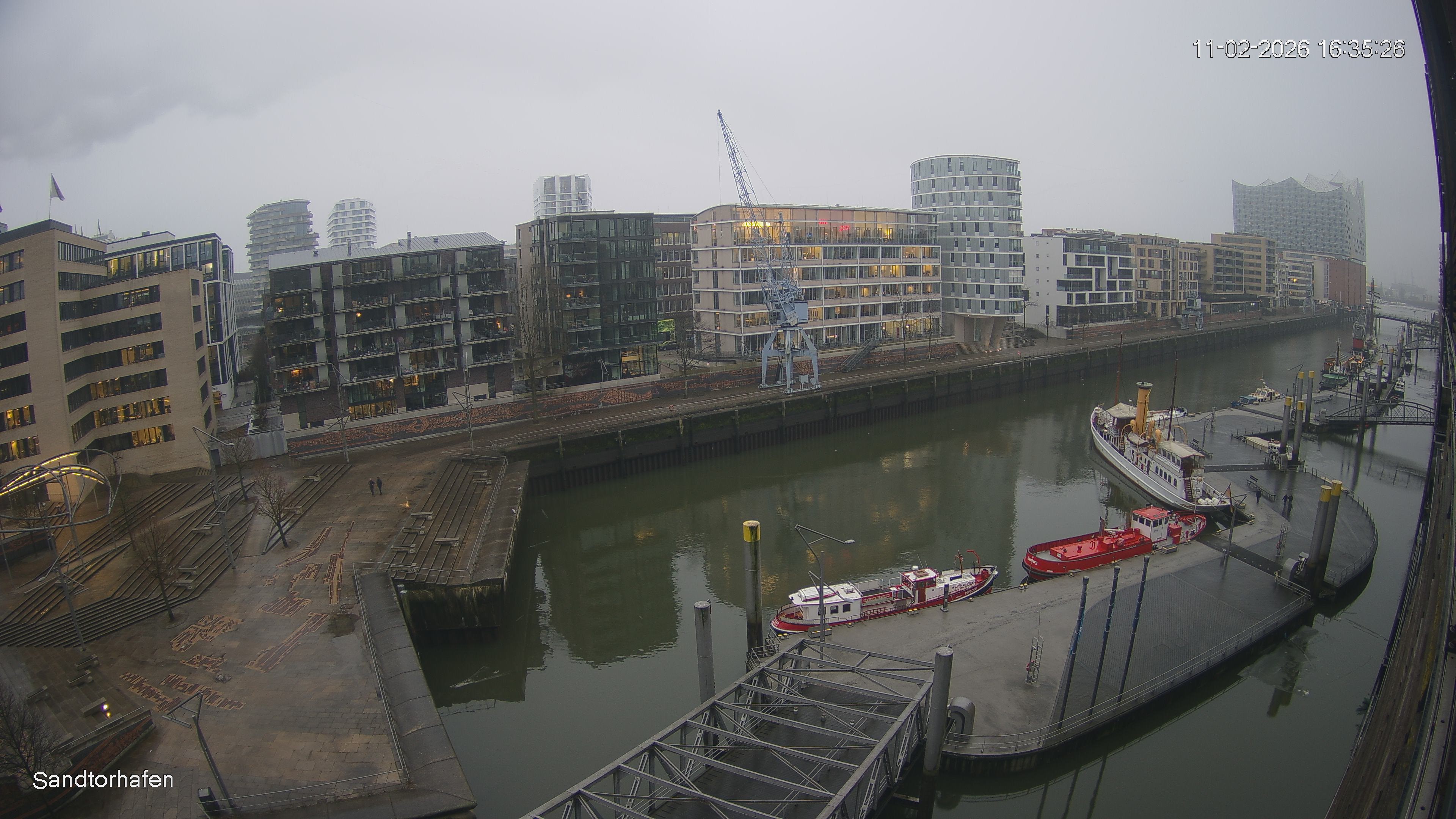 Archiv Foto Webcam Hamburg: HafenCity und Elbphilharmonie