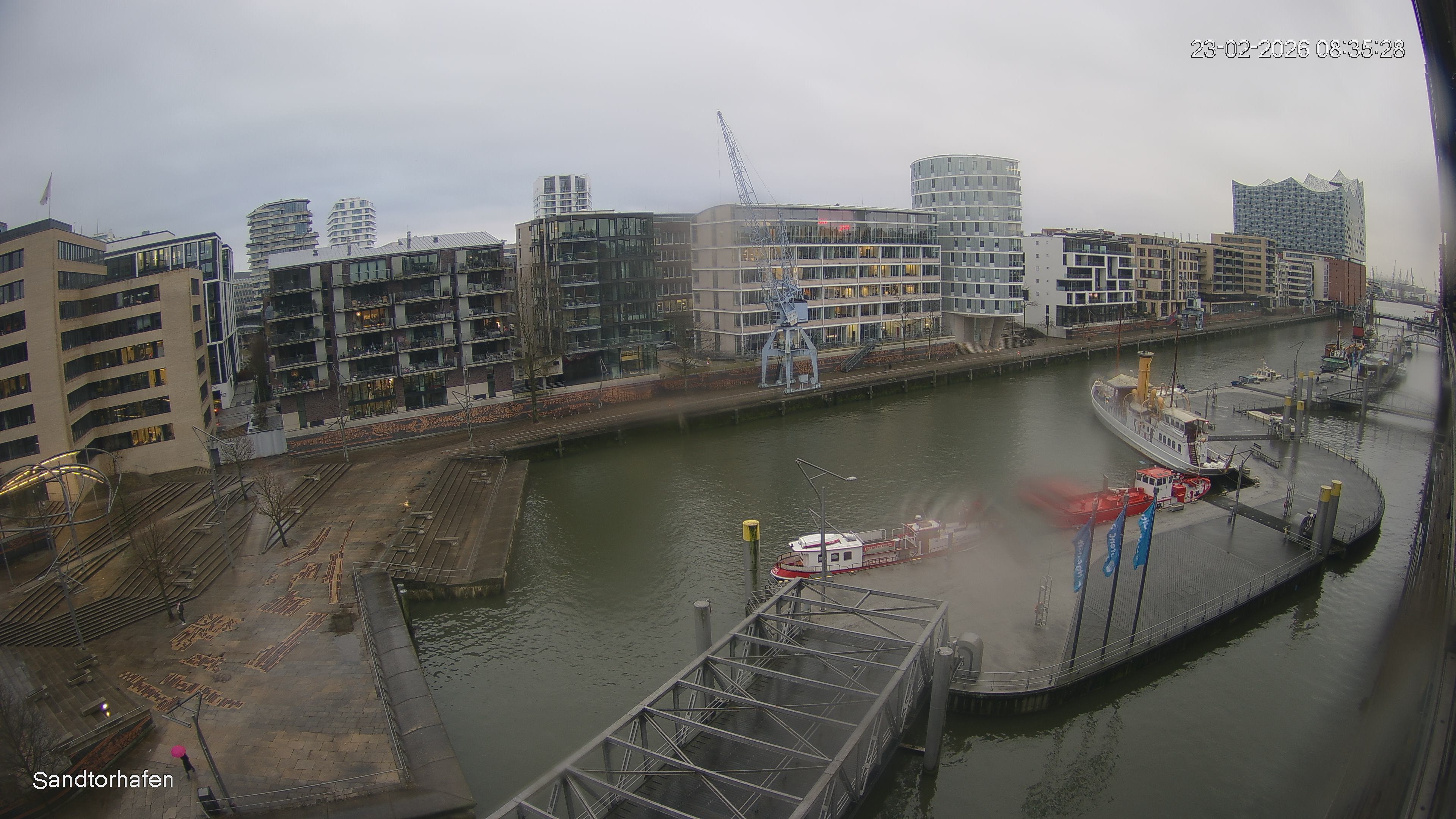 Archiv Foto Webcam Hamburg: HafenCity und Elbphilharmonie