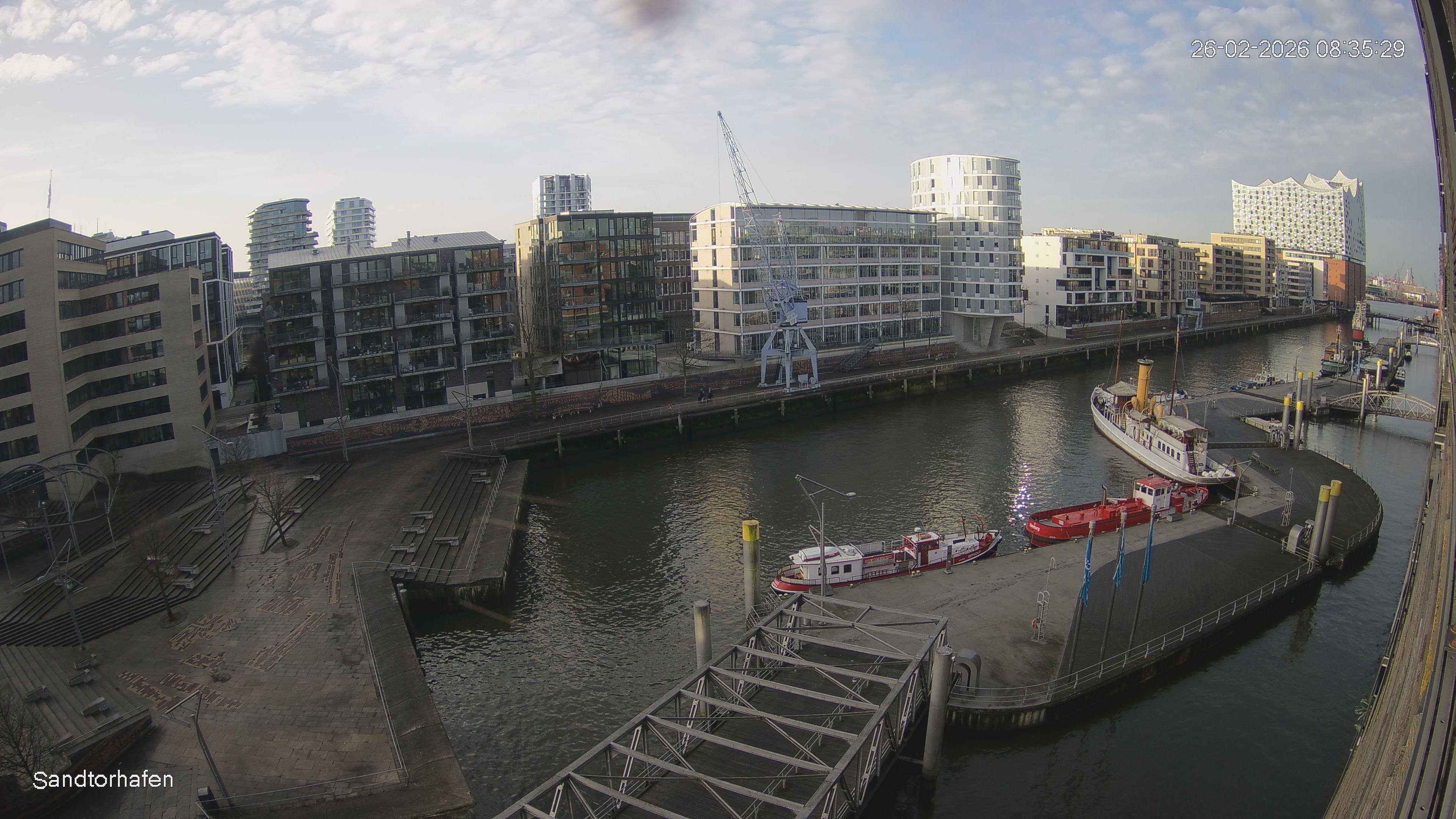 Archived image Webcam Harbour Hall Hamburg