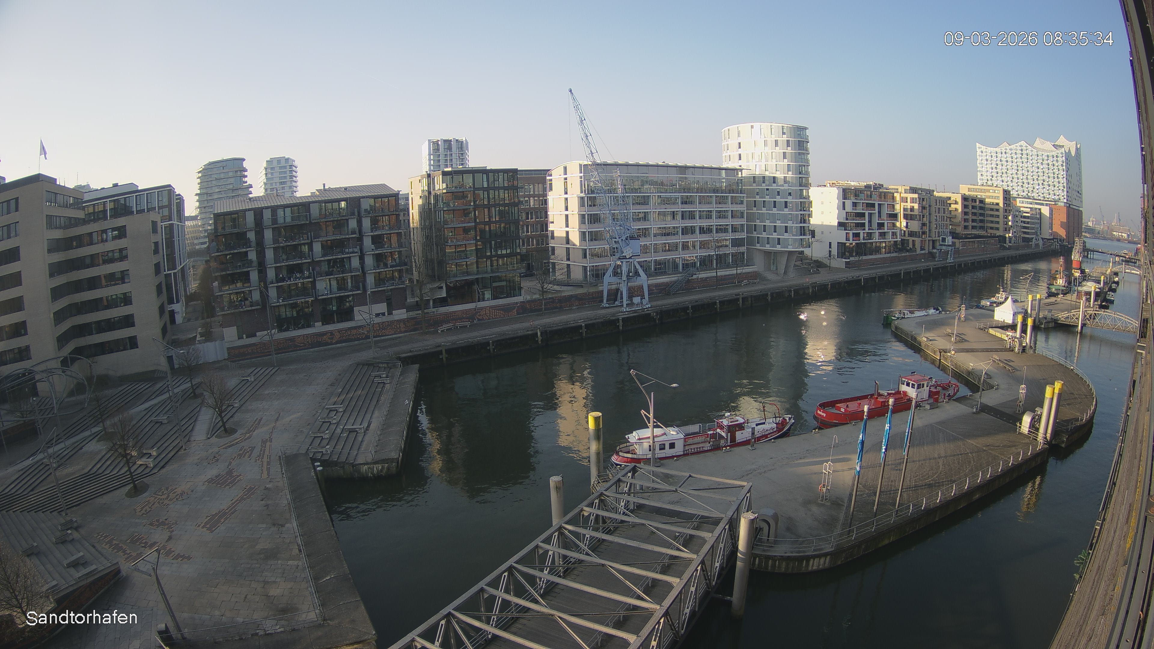 Archiv Foto Webcam Hamburg: HafenCity und Elbphilharmonie