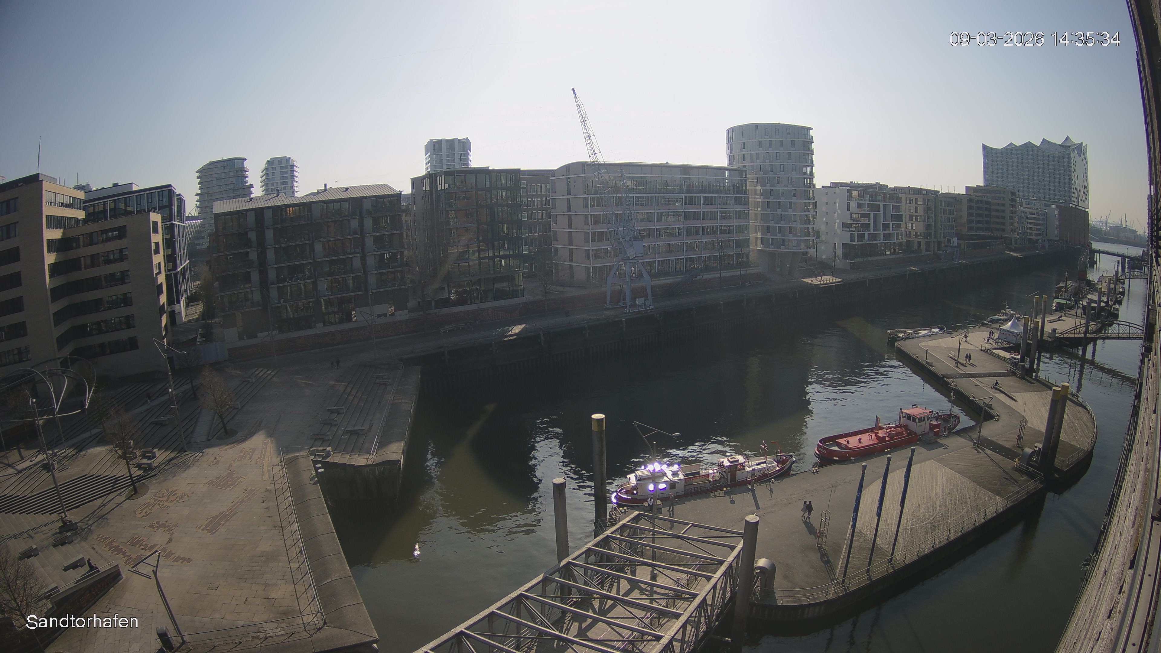 Archiv Foto Webcam Hamburg: HafenCity und Elbphilharmonie
