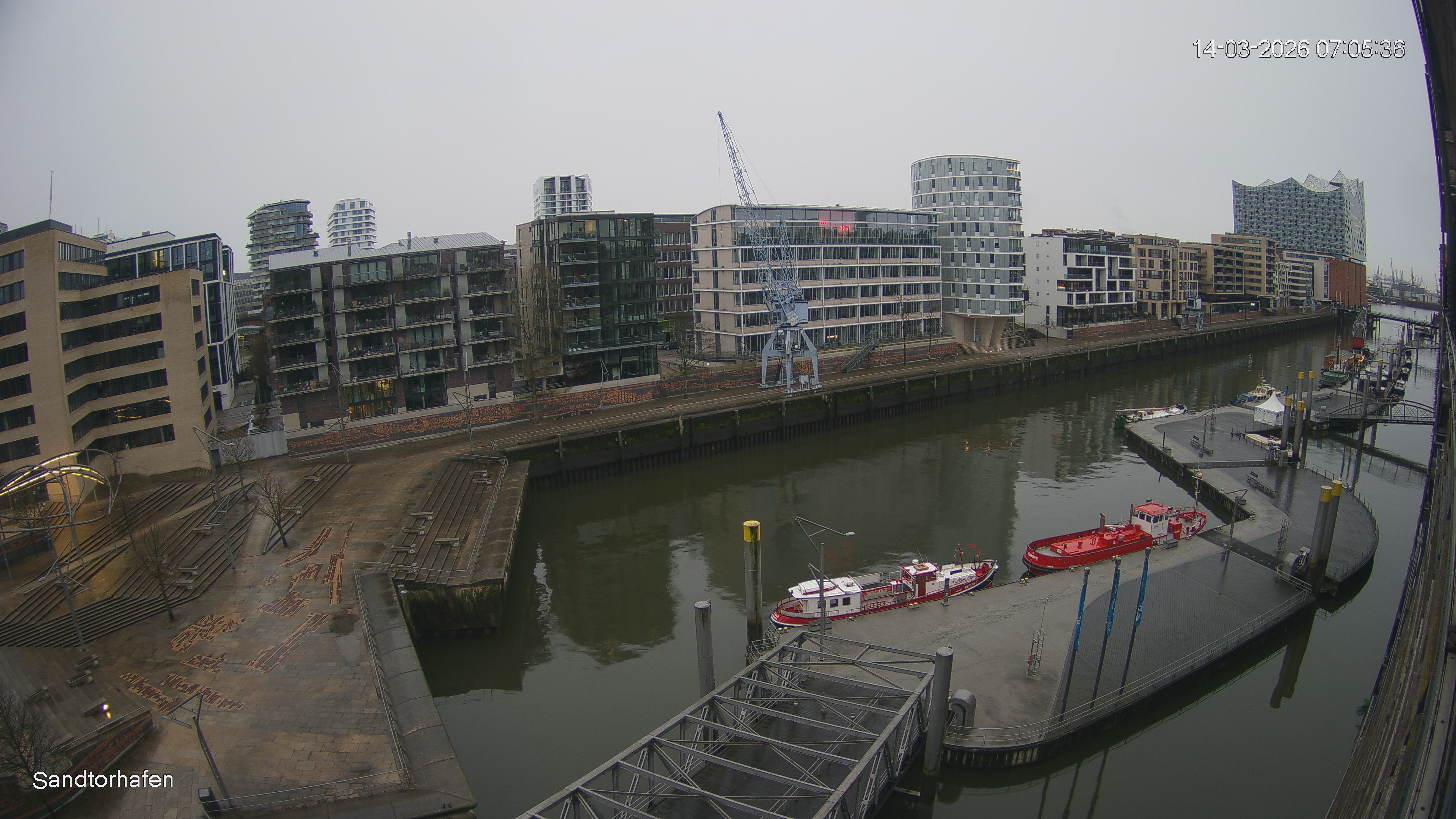 Archiv Foto Webcam Hamburg: HafenCity und Elbphilharmonie