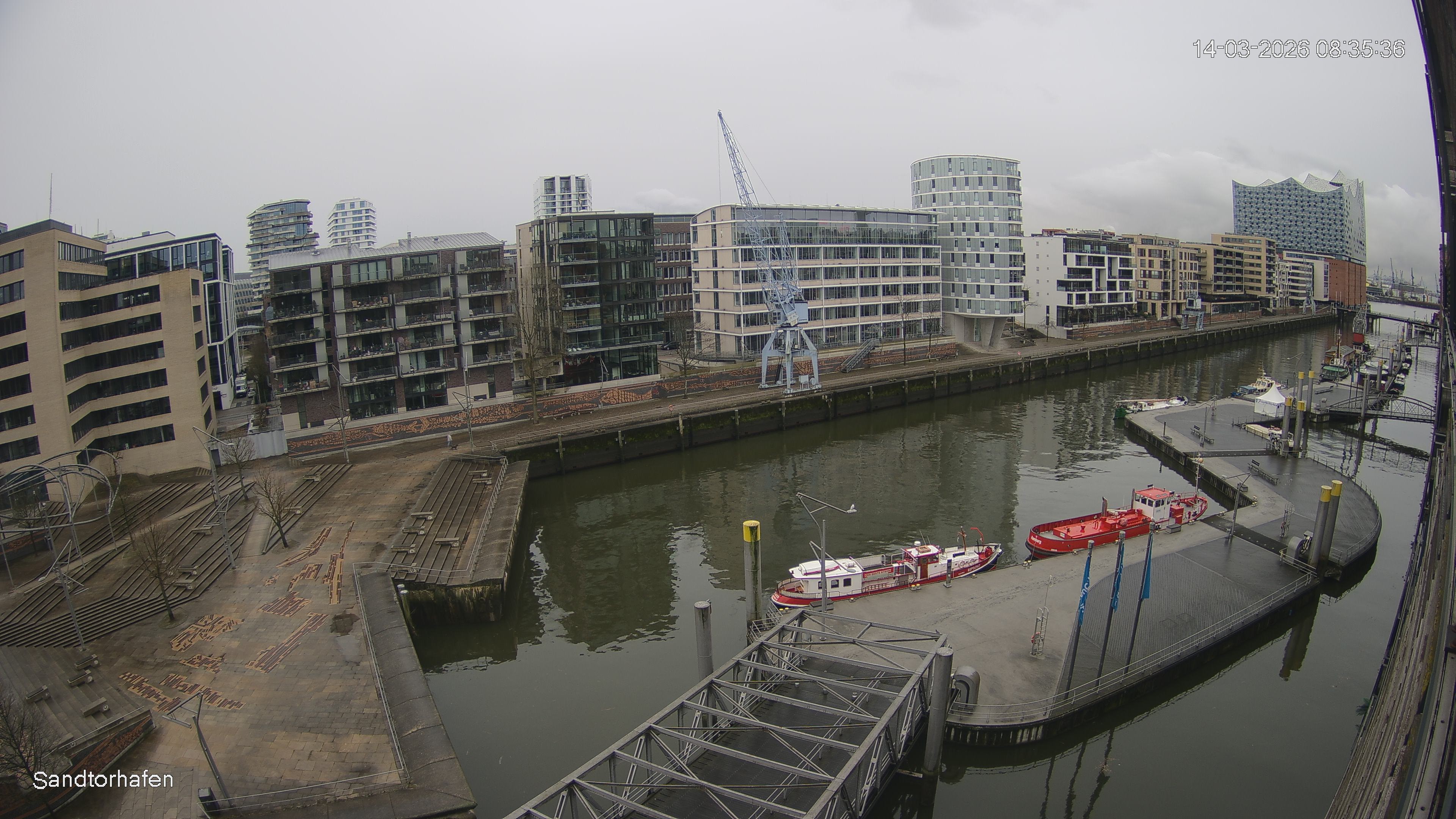 Archiv Foto Webcam Hamburg: HafenCity und Elbphilharmonie