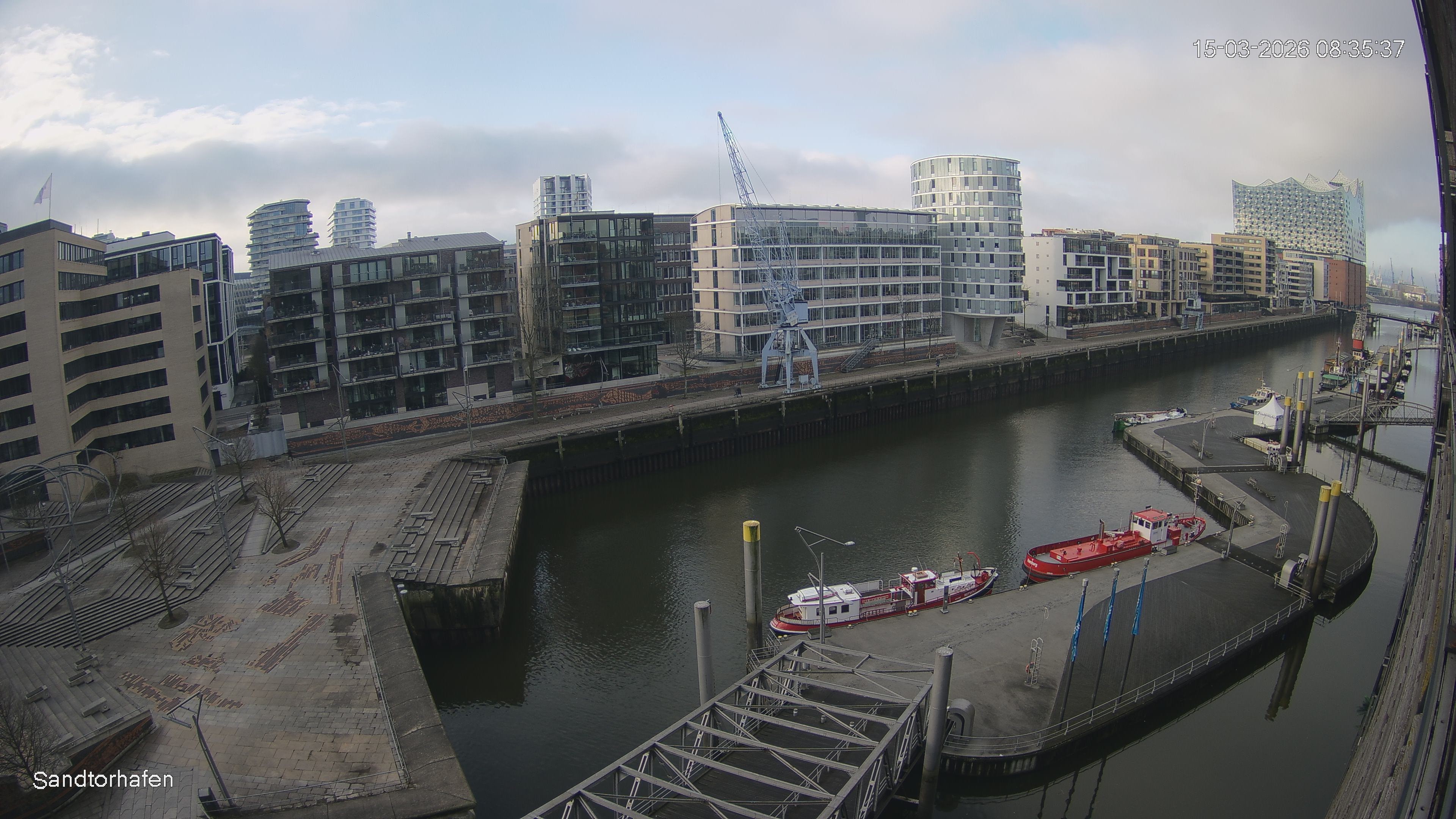 Archiv Foto Webcam Hamburg: HafenCity und Elbphilharmonie