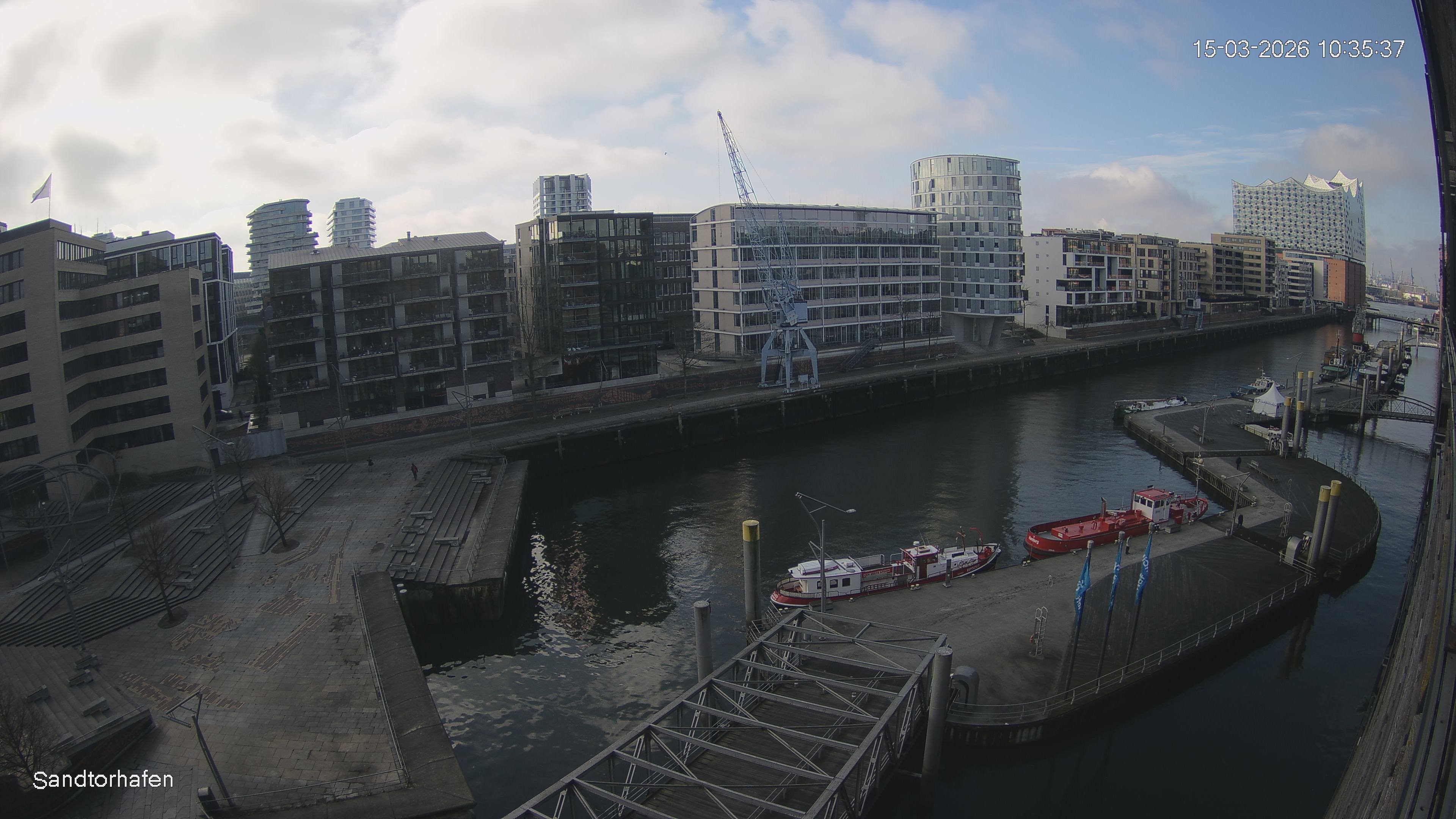 Archiv Foto Webcam Hamburg: HafenCity und Elbphilharmonie