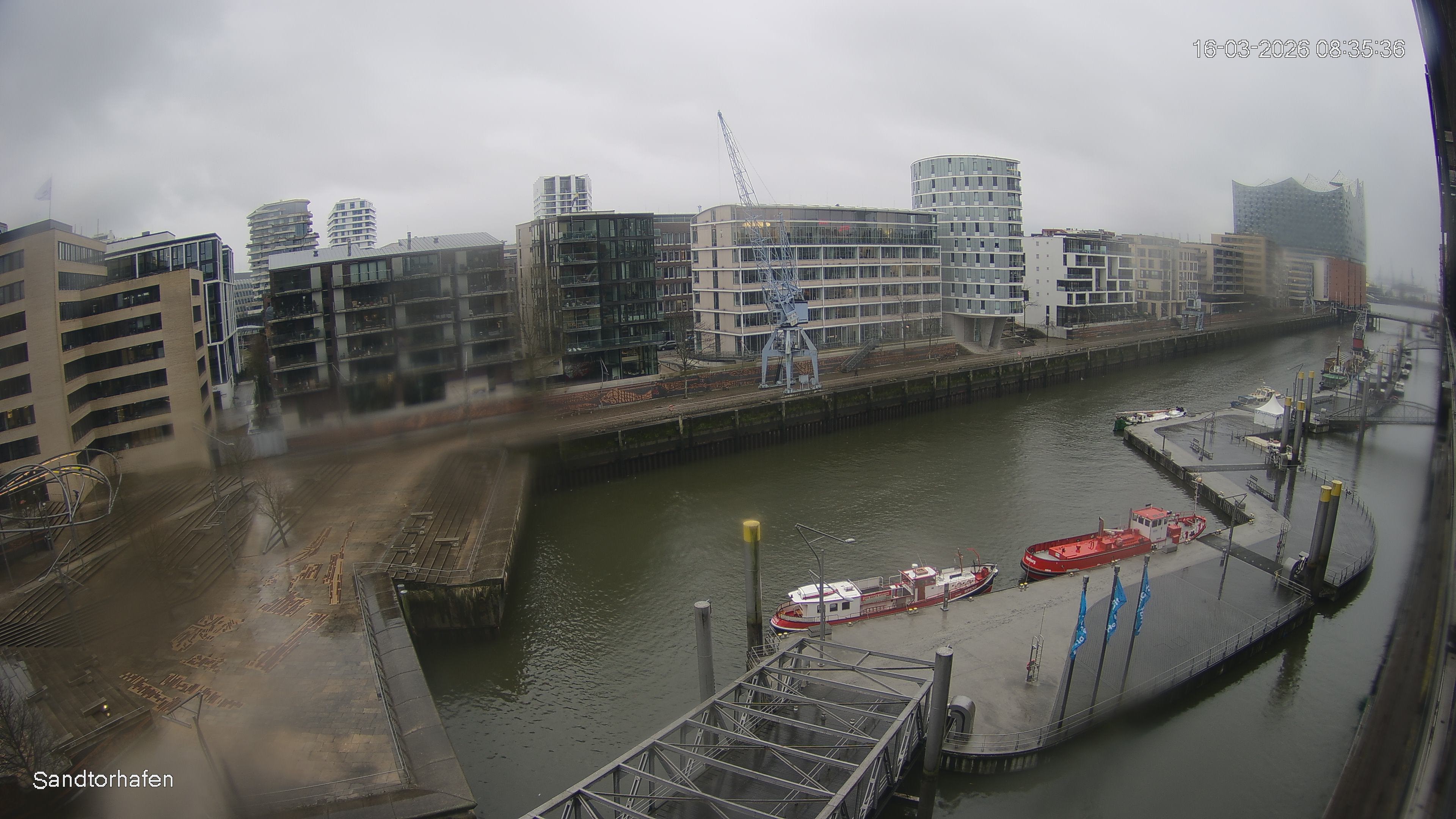 Archiv Foto Webcam Hamburg: HafenCity und Elbphilharmonie