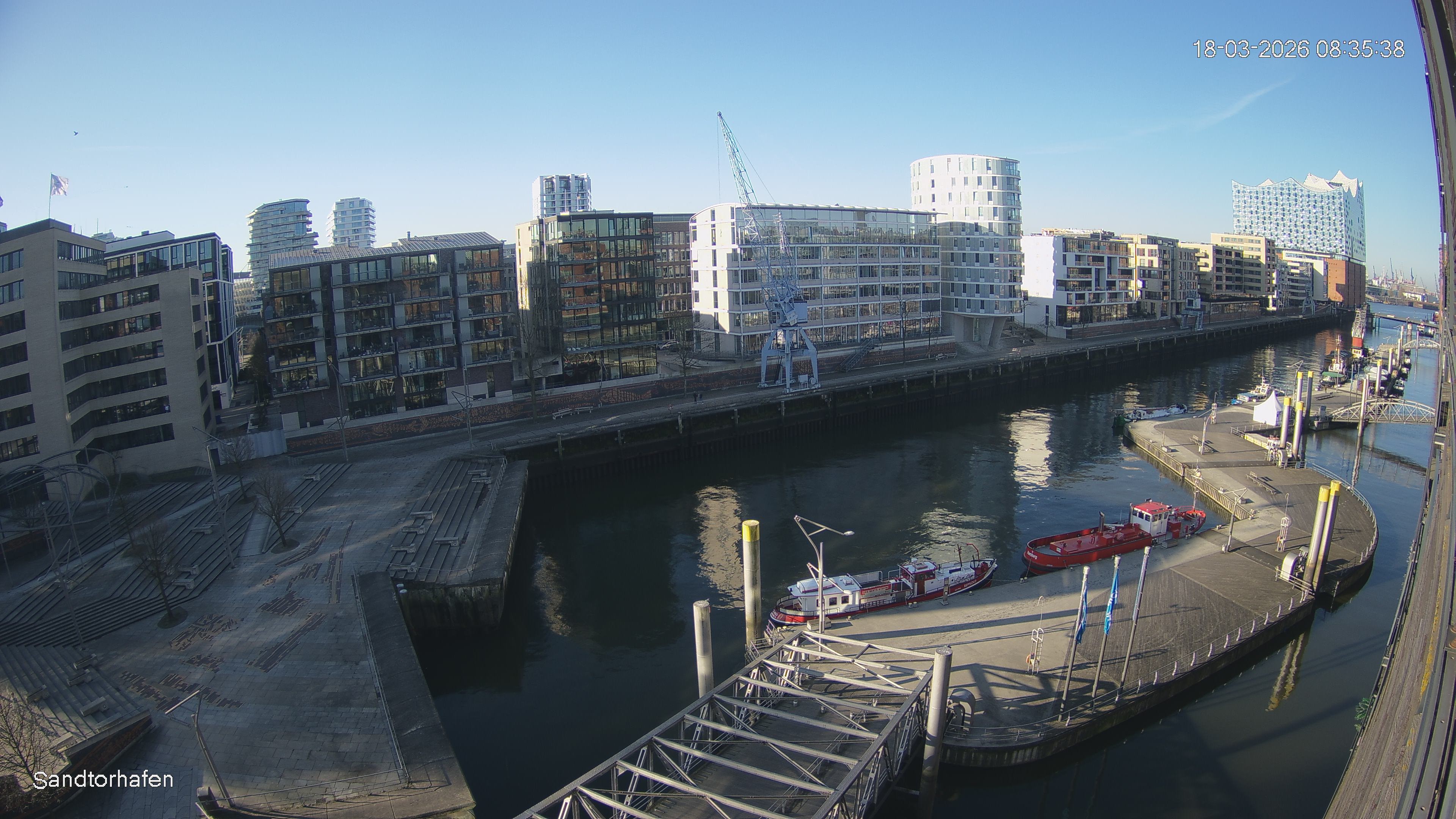 Archiv Foto Webcam Hamburg: HafenCity und Elbphilharmonie
