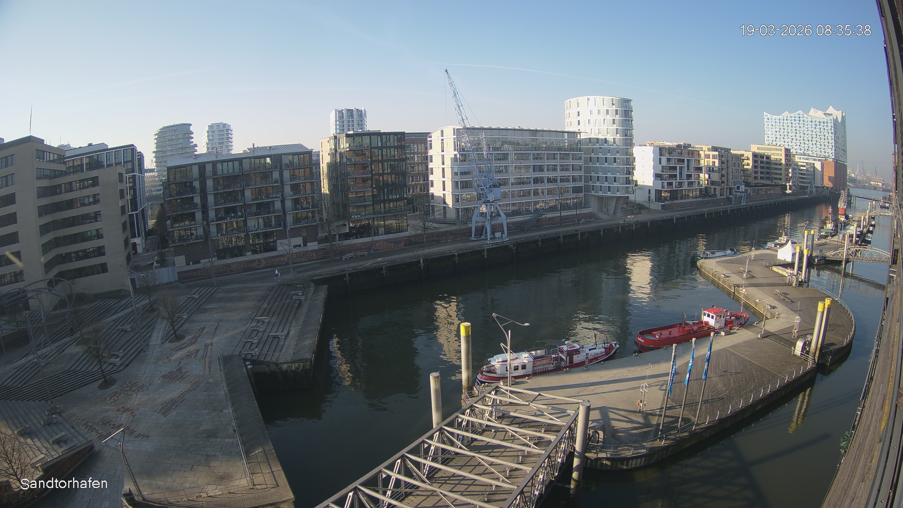 Archiv Foto Webcam Hamburg: HafenCity und Elbphilharmonie